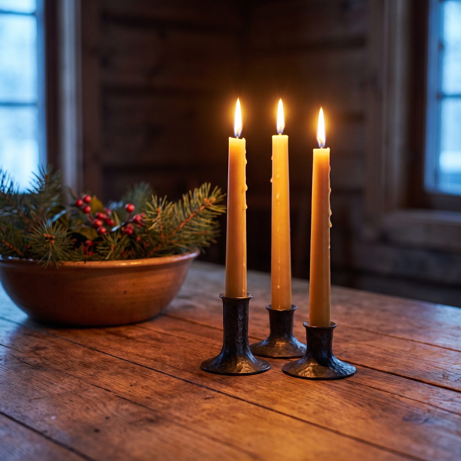 Beeswax Tapers That Cast Honey-Colored Light