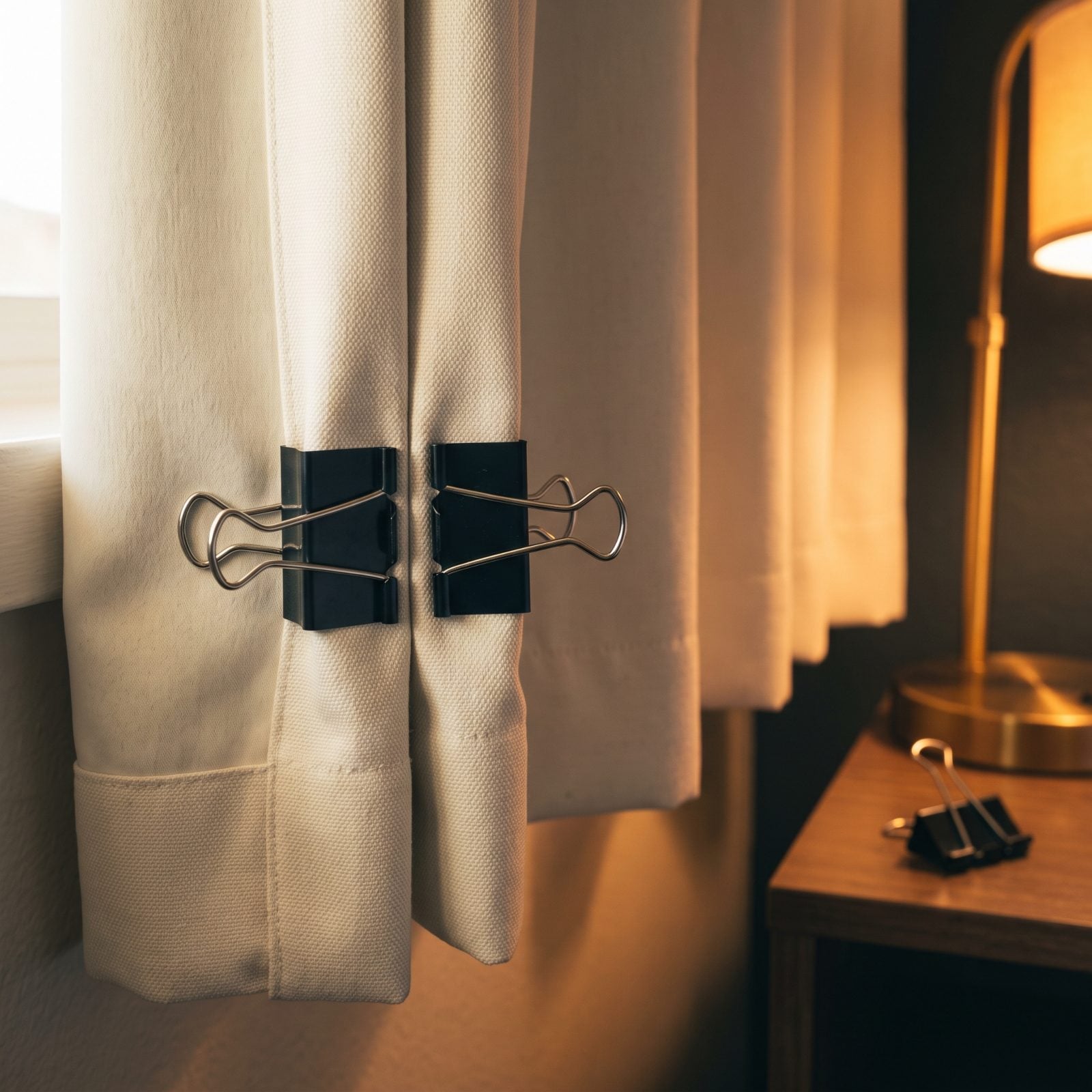 Binder Clips for Curtains That Refuse to Close
