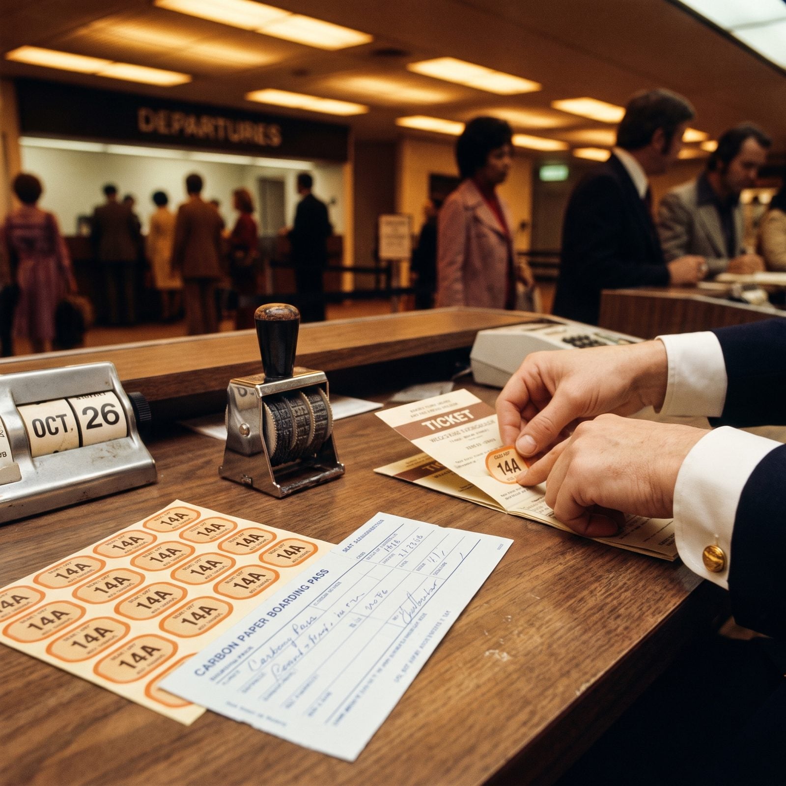 Boarding Passes Written by Hand or Assembled With Seat Stickers