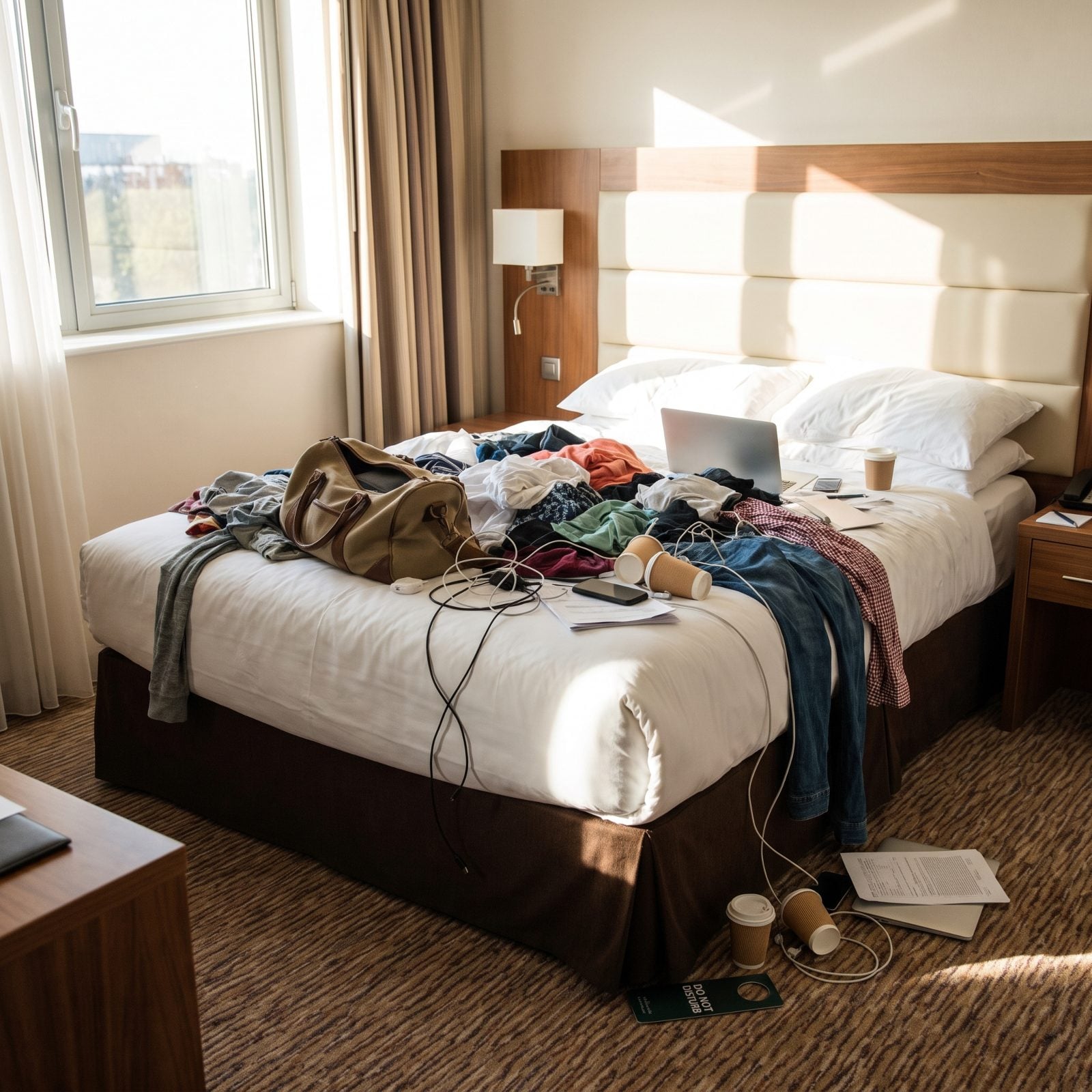 Burying the Bed Under Belongings During Scheduled Service