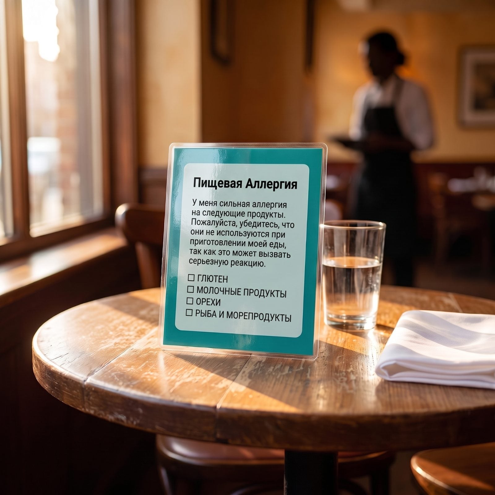 Carry a Laminated Food-Restriction Card in the Local Language
