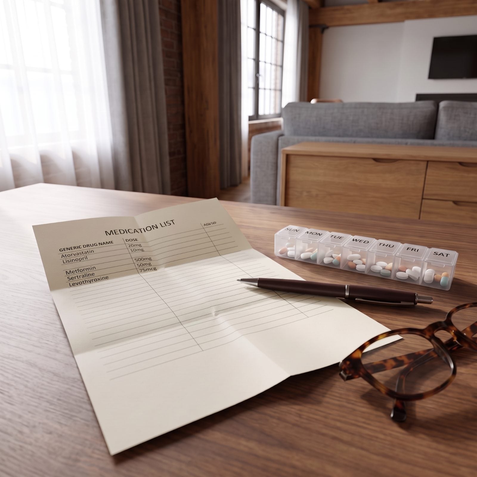 Carry a Medication List Using Generic Drug Names