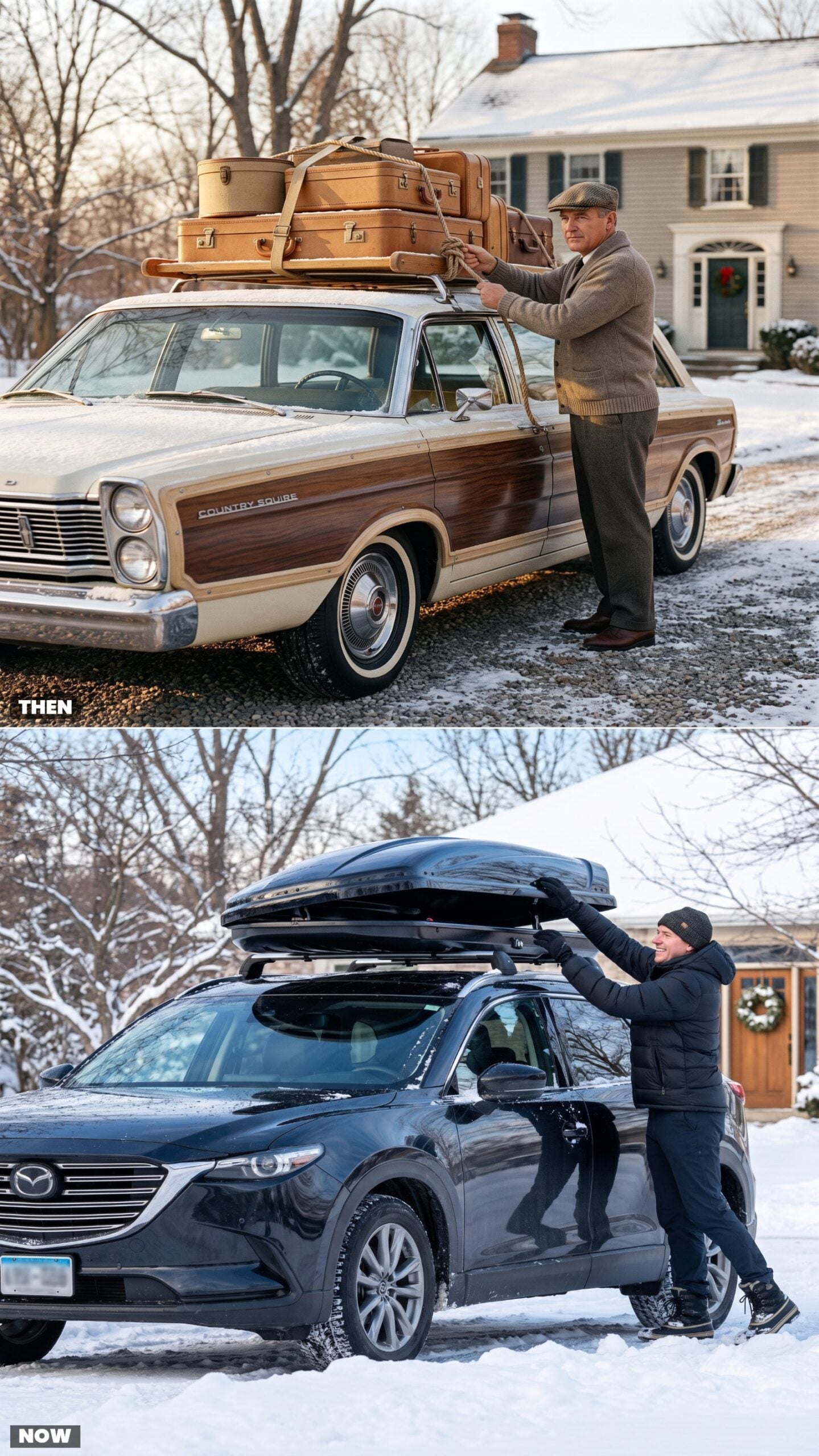 Cases Roped to the Roof Rack vs. the Locking Cargo Pod