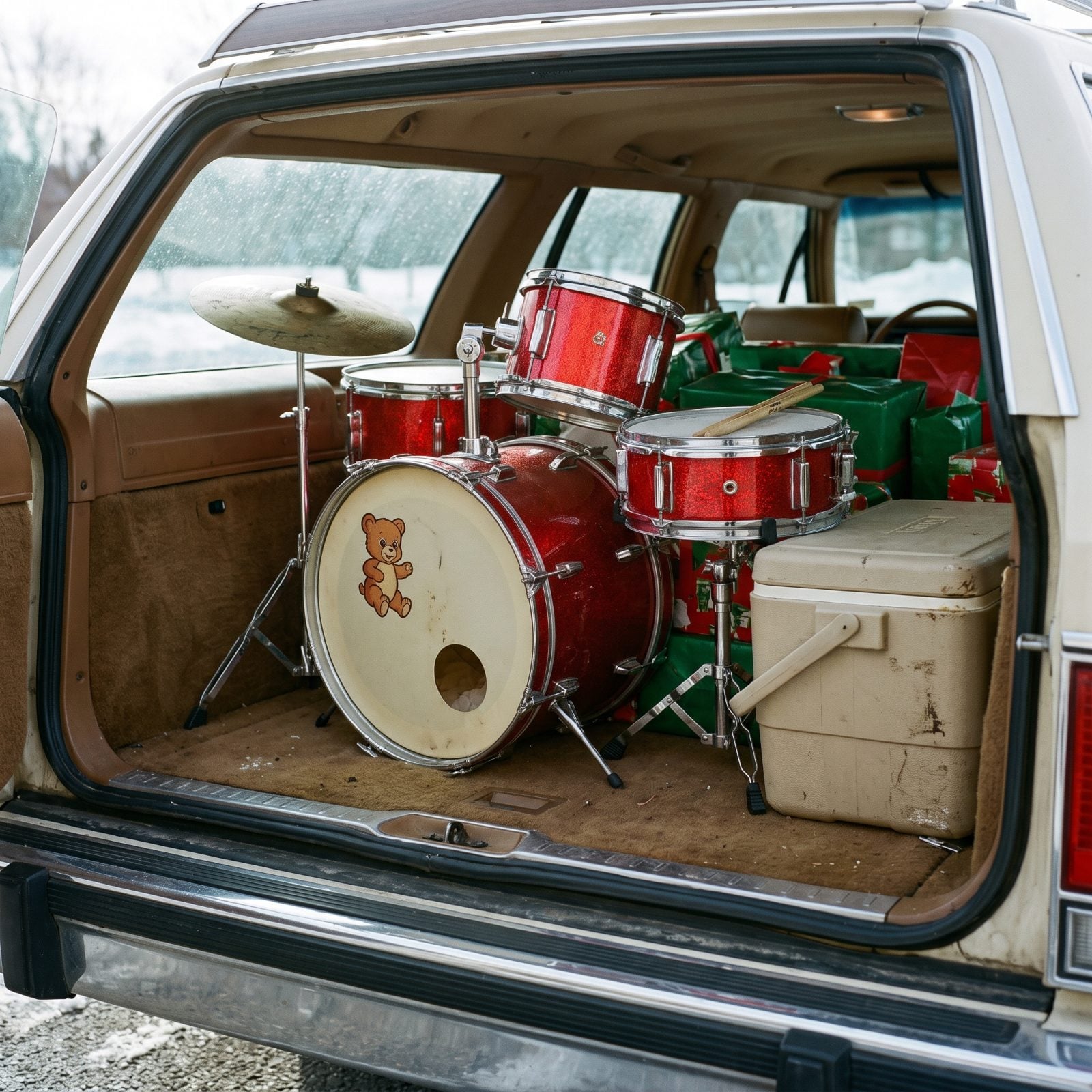 The Child-Size Drum Kit Wedged In at the Last Minute