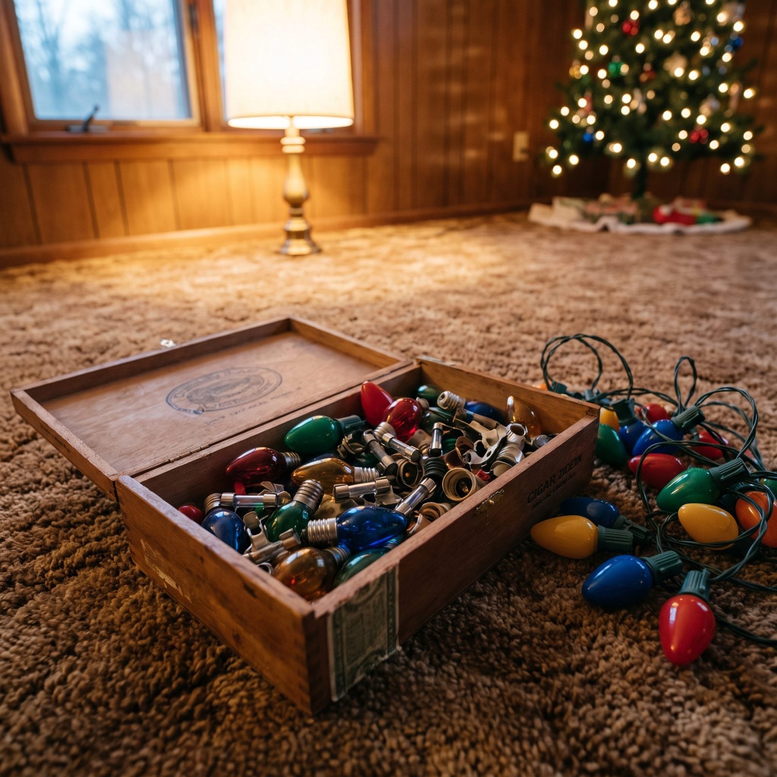 The Cigar Box Rattling With Spare Bulbs, Fuses, and Replacement Flames