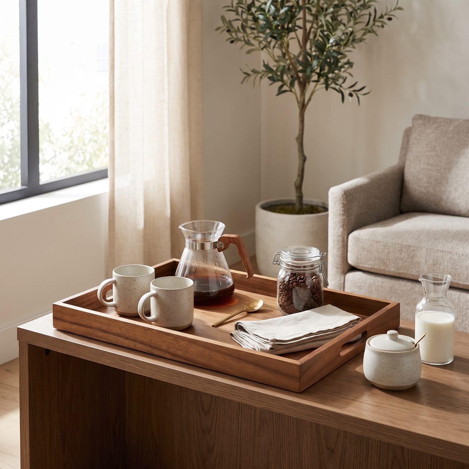 A Coffee Station That Looks Planned, Not Plopped