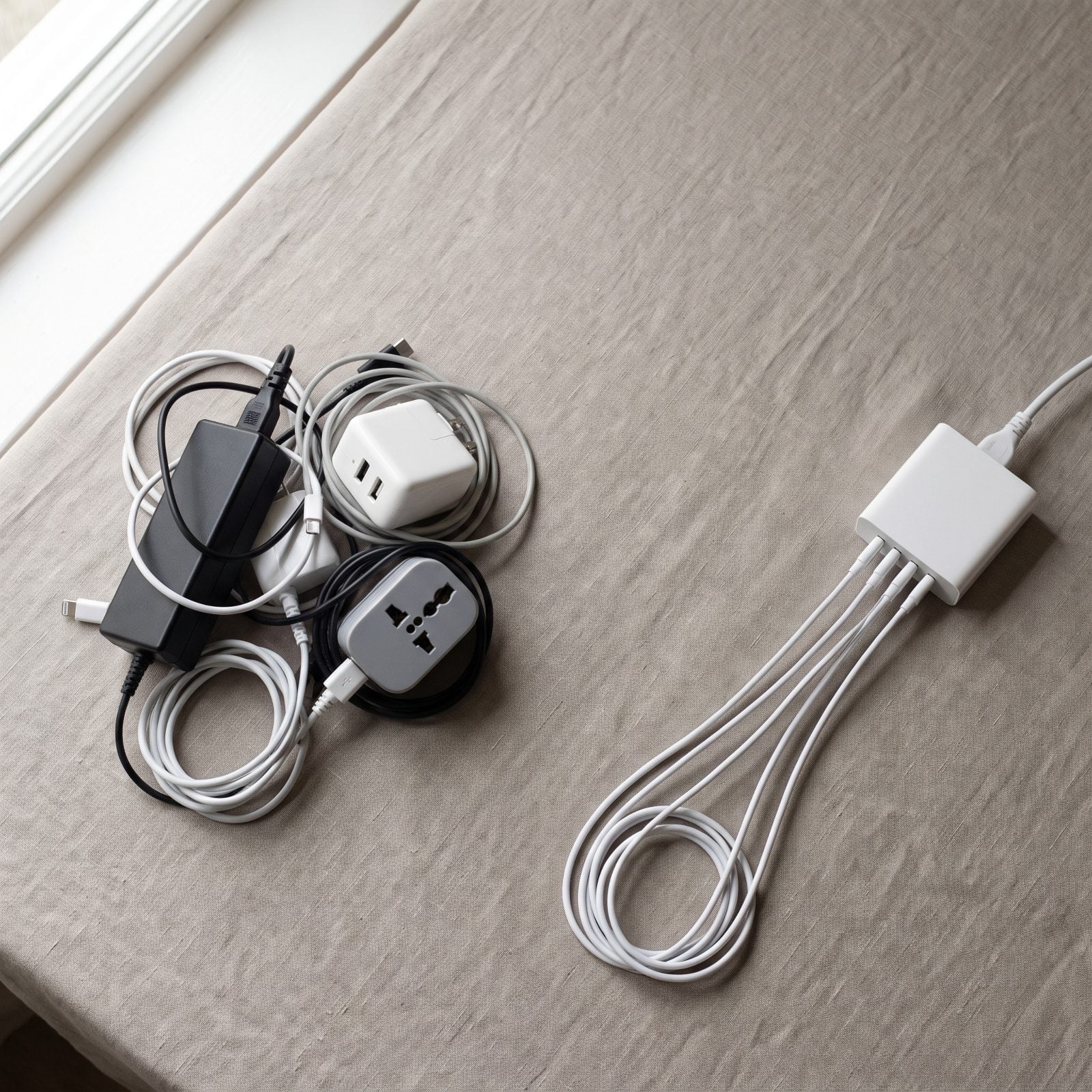 Consolidate Multiple Device Chargers Into One Multiport Charger