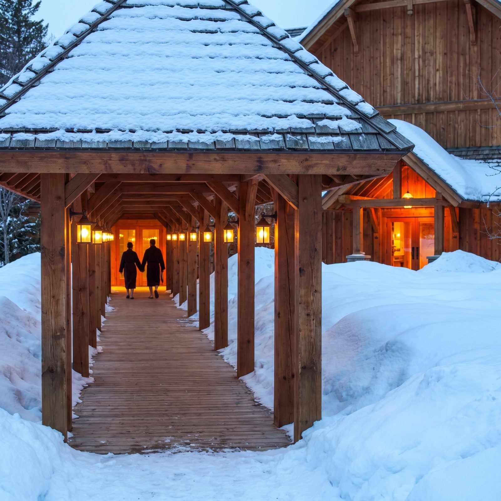 A Covered Route From the Room to the Spa