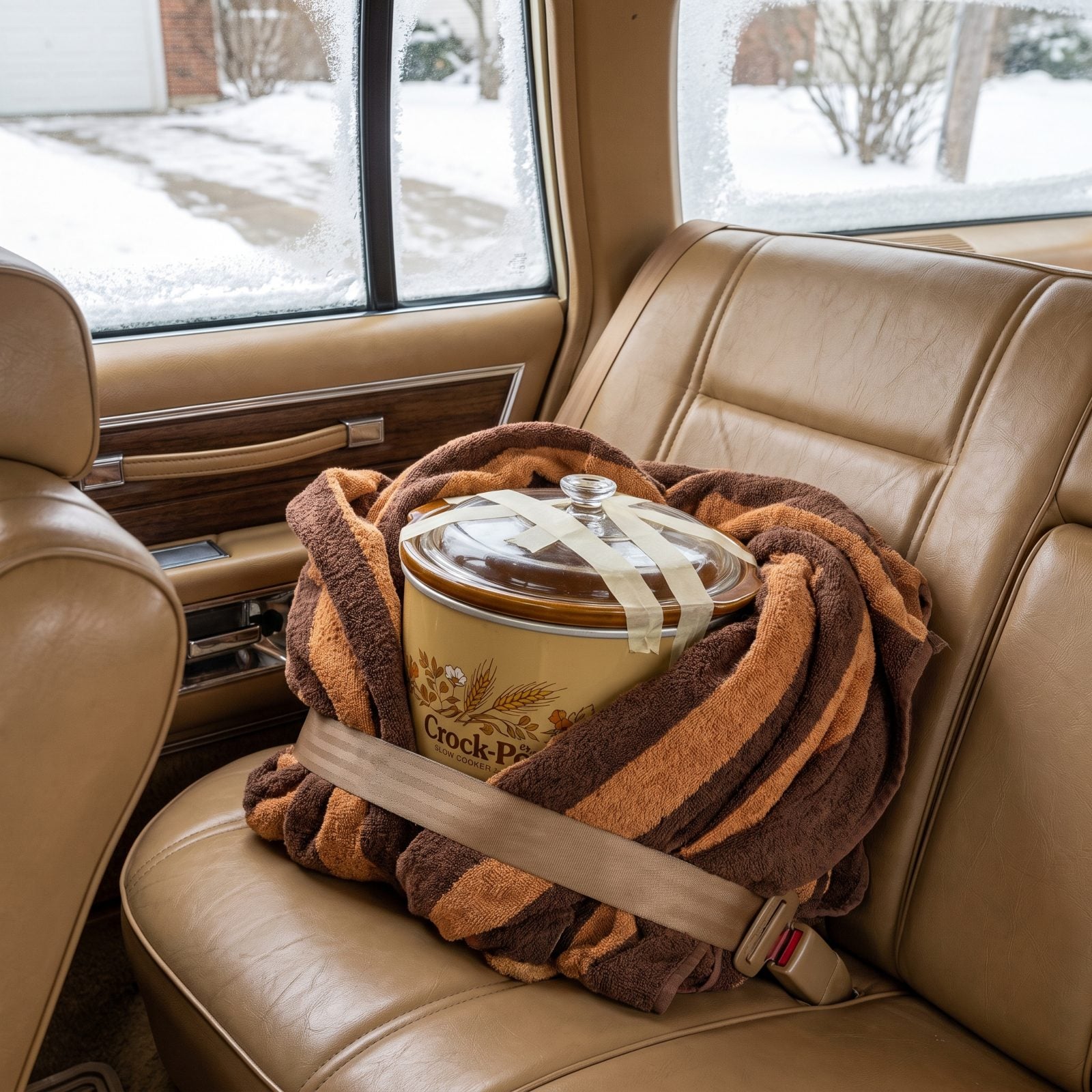A Crockpot Wrapped in Bath Towels Like a Newborn