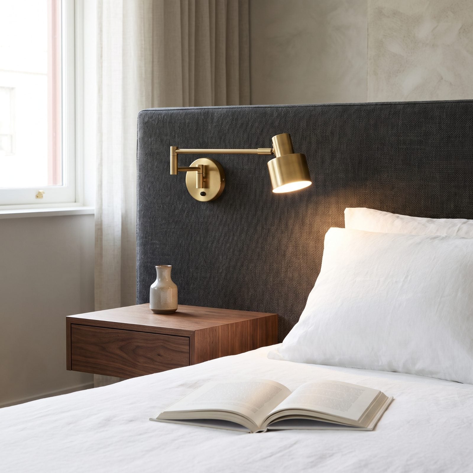Dedicated Reading Lights That Free Up the Nightstand