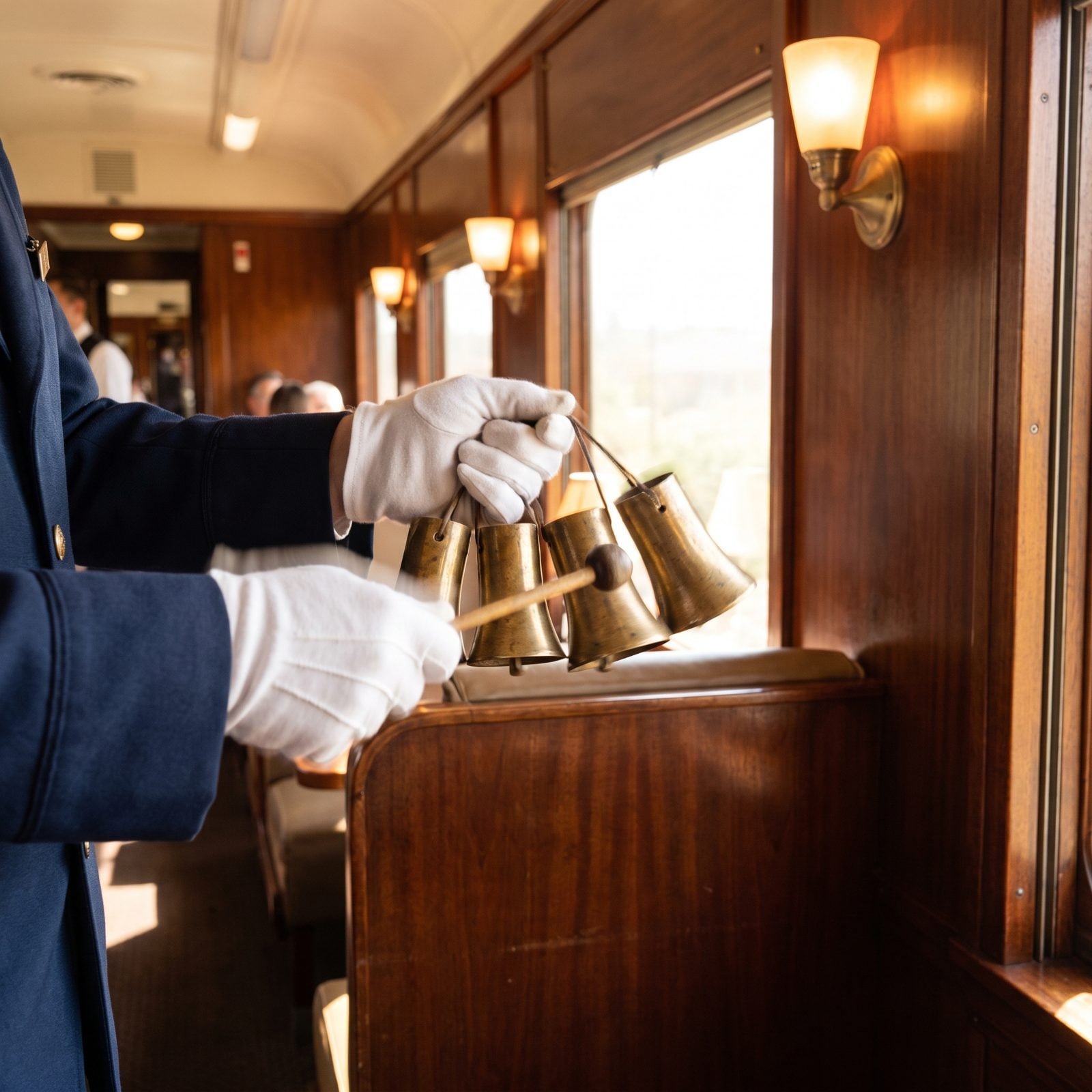 Dinner Seatings Called by a Steward's Chime