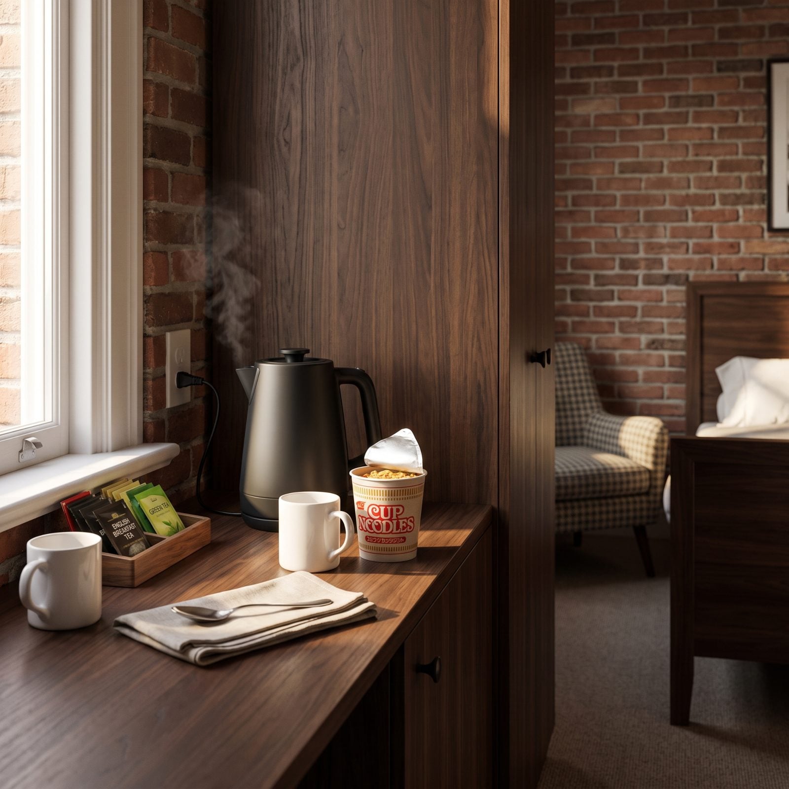 An Electric Kettle for Tea and Simple Travel Meals