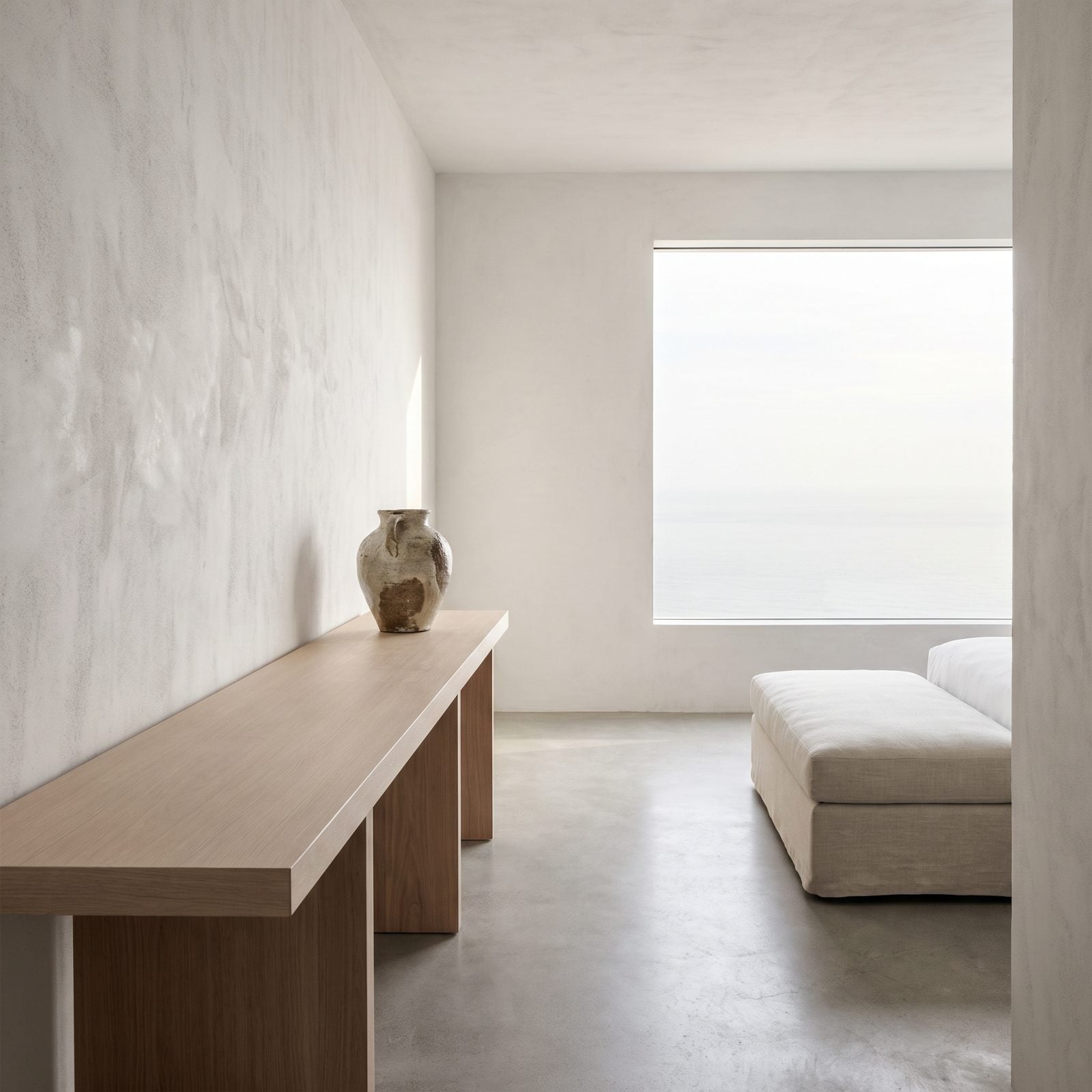 Empty Space That Makes the Few Objects in the Room Look Priceless