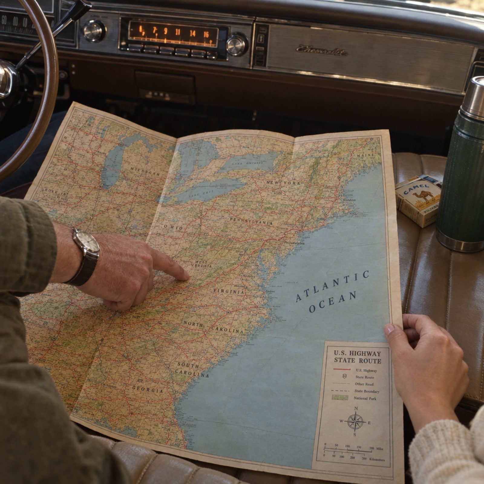 Families Navigated by Folding Paper Road Maps