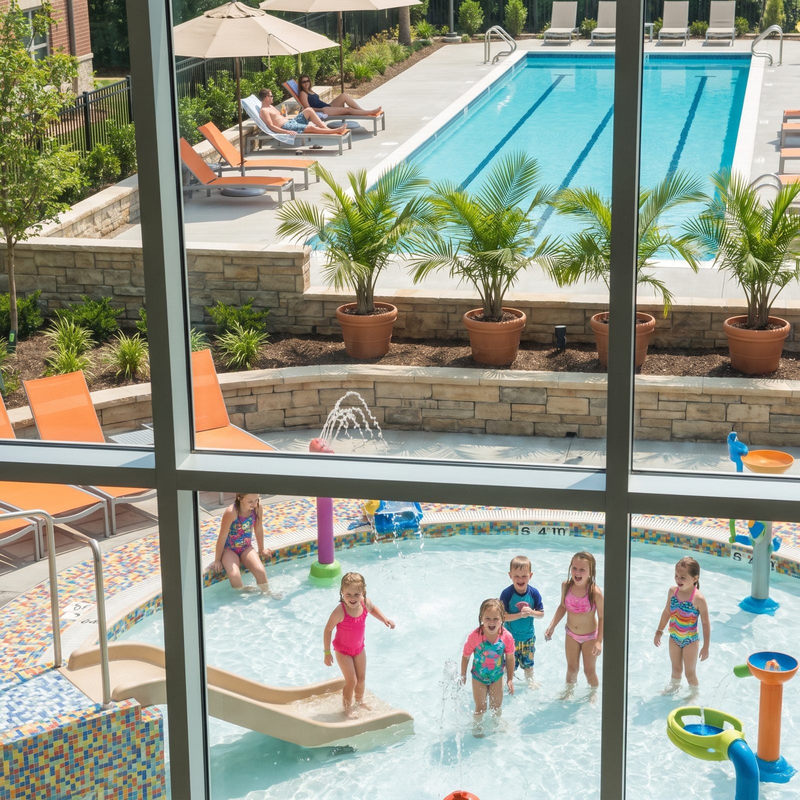 Family Activity Zones Set Away From Quiet Areas Prevent Conflict