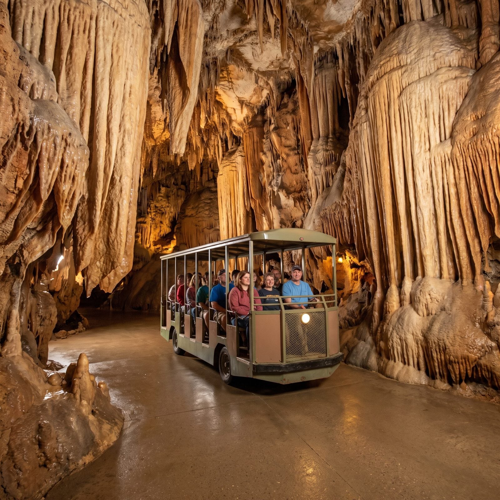 Fantastic Caverns, the Cave You Ride Through on a Tram