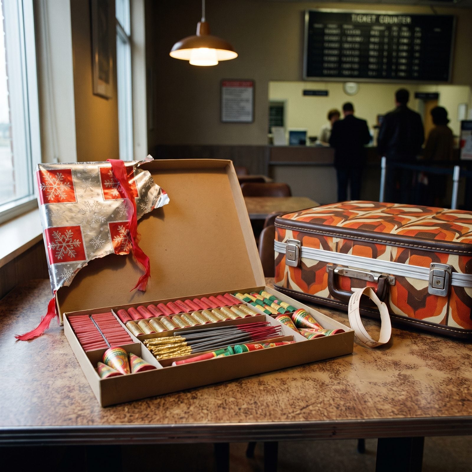 A Fireworks Assortment Tucked in Holiday Wrapping