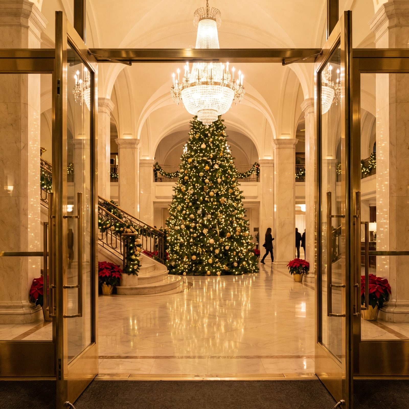A First View Into a Spectacular Christmas Lobby