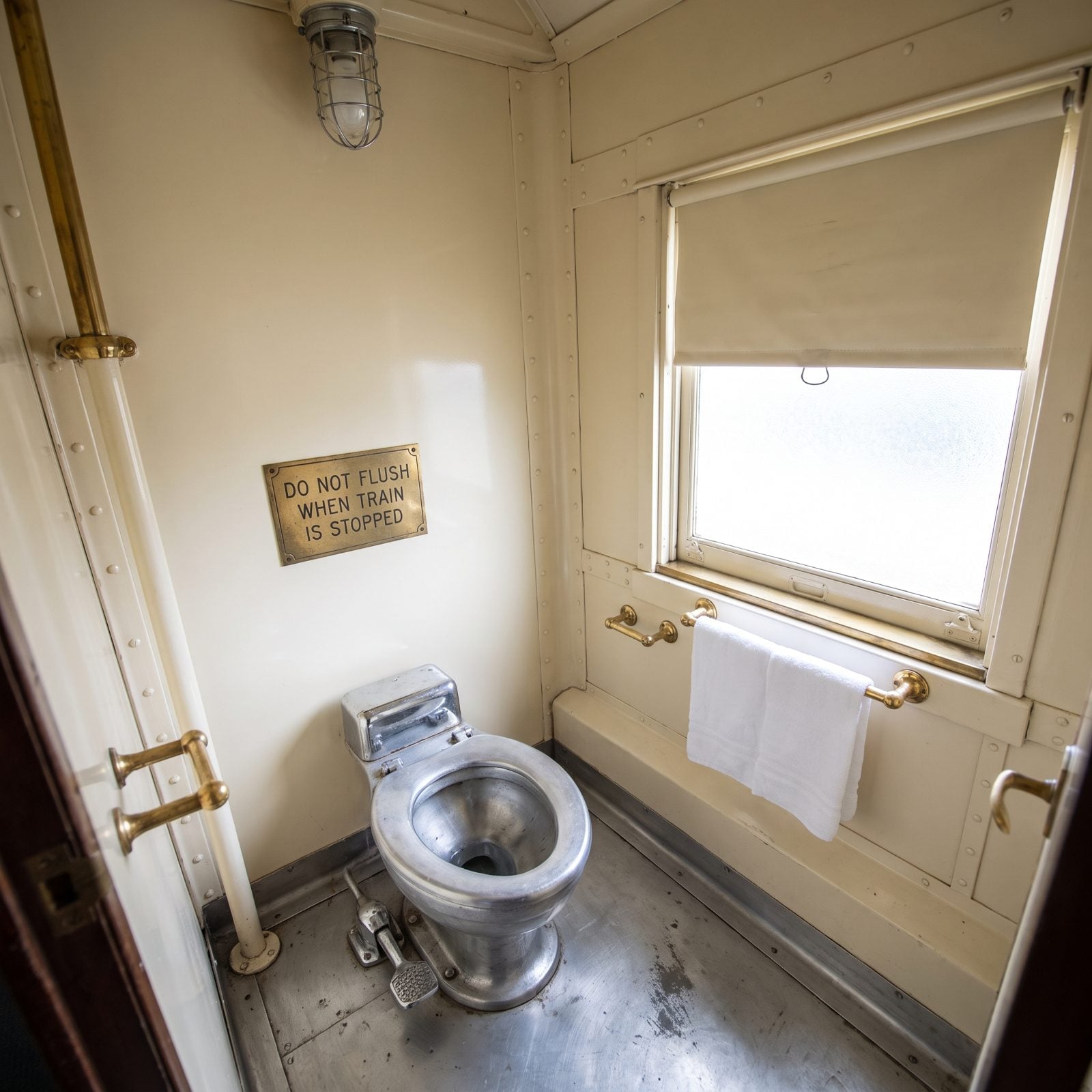 Flushing the Toilet While the Train Is Stopped Where Prohibited