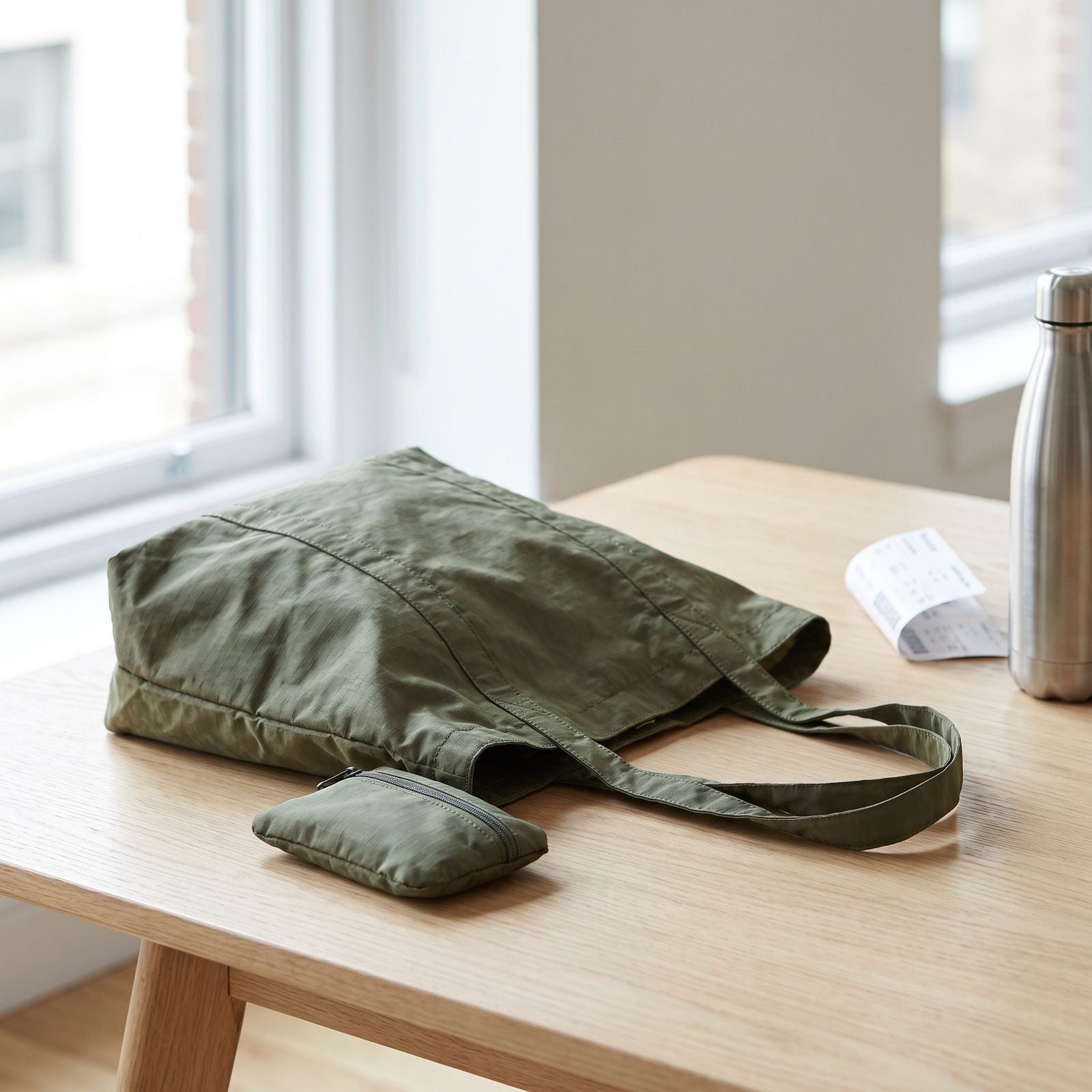 A Foldable Tote for Groceries and Overflow Items