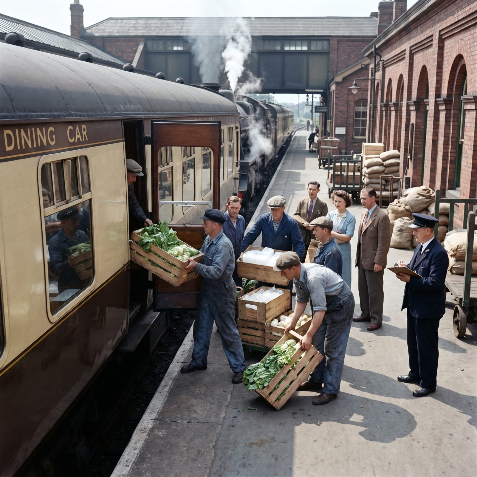 Fresh Provisions Loaded During Station Stops