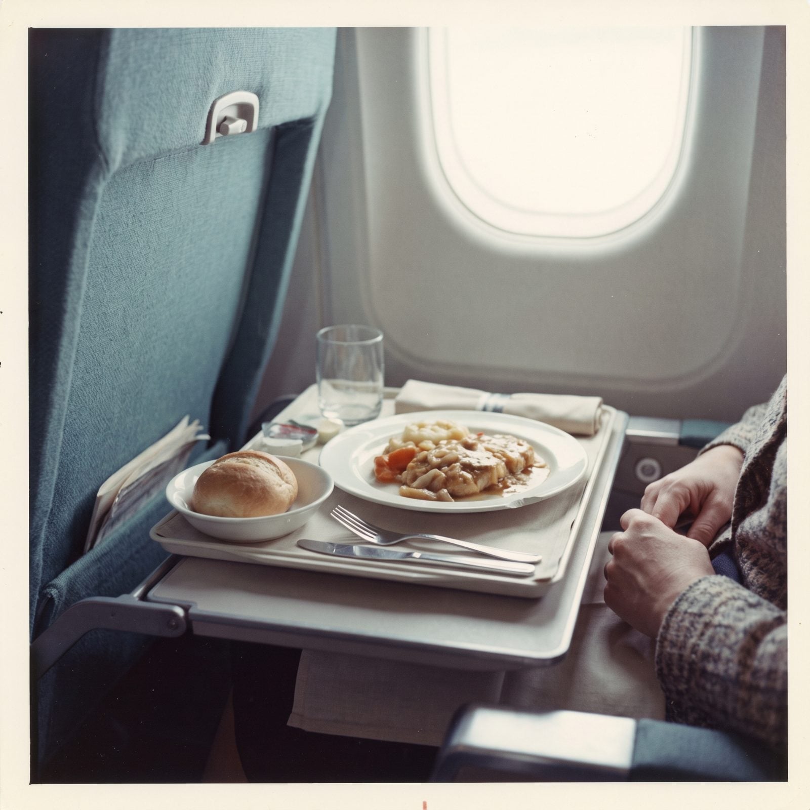 Full Airline Meals Served on Real Crockery