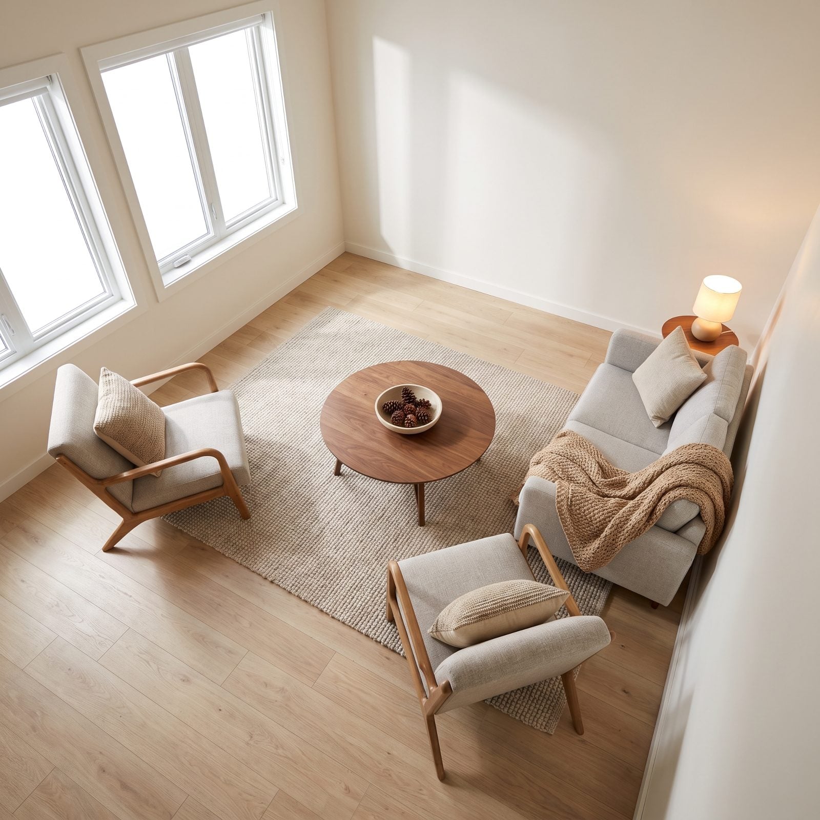 Furniture Floating Away From the Walls Improves Circulation