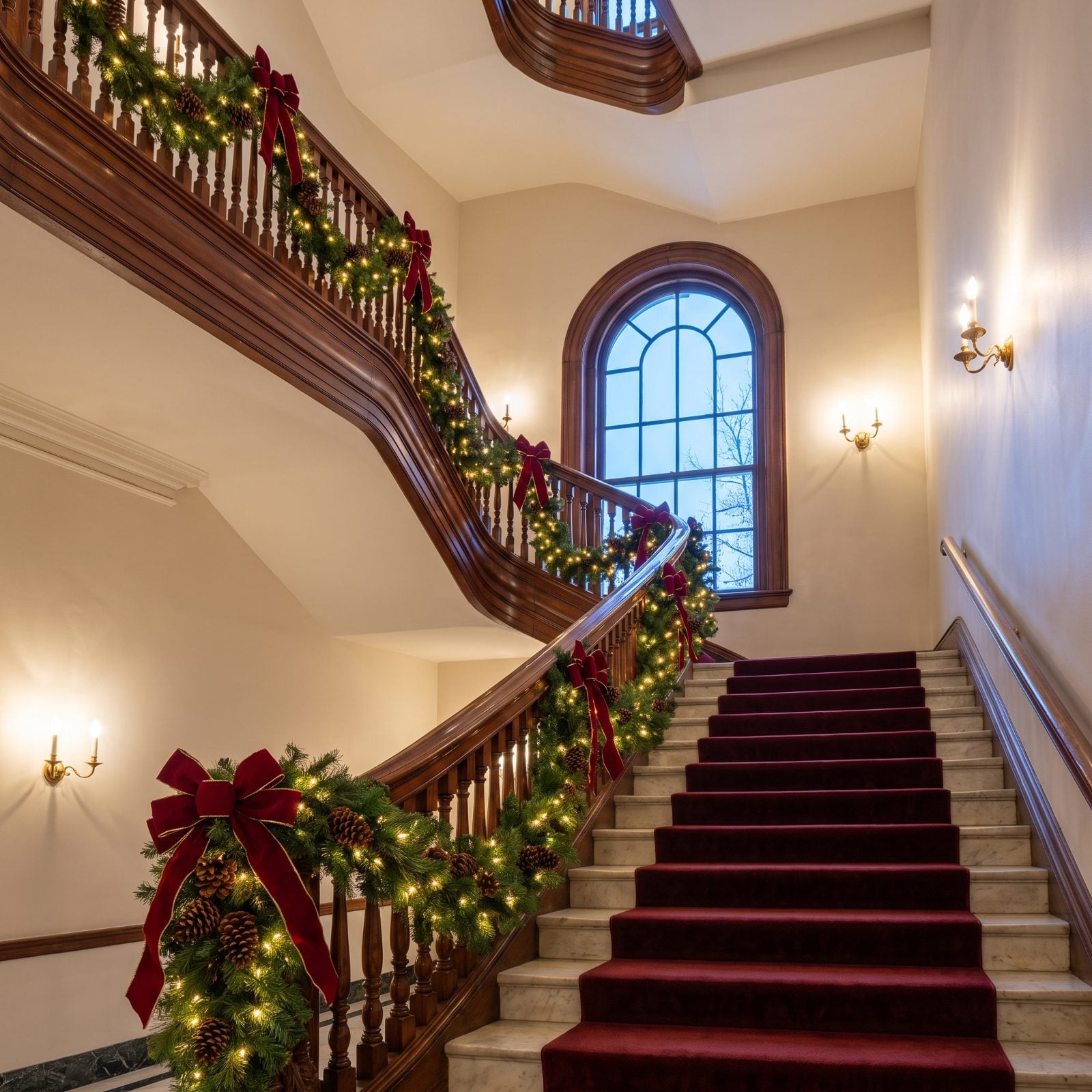 Garlands That Trace Staircases and Balconies