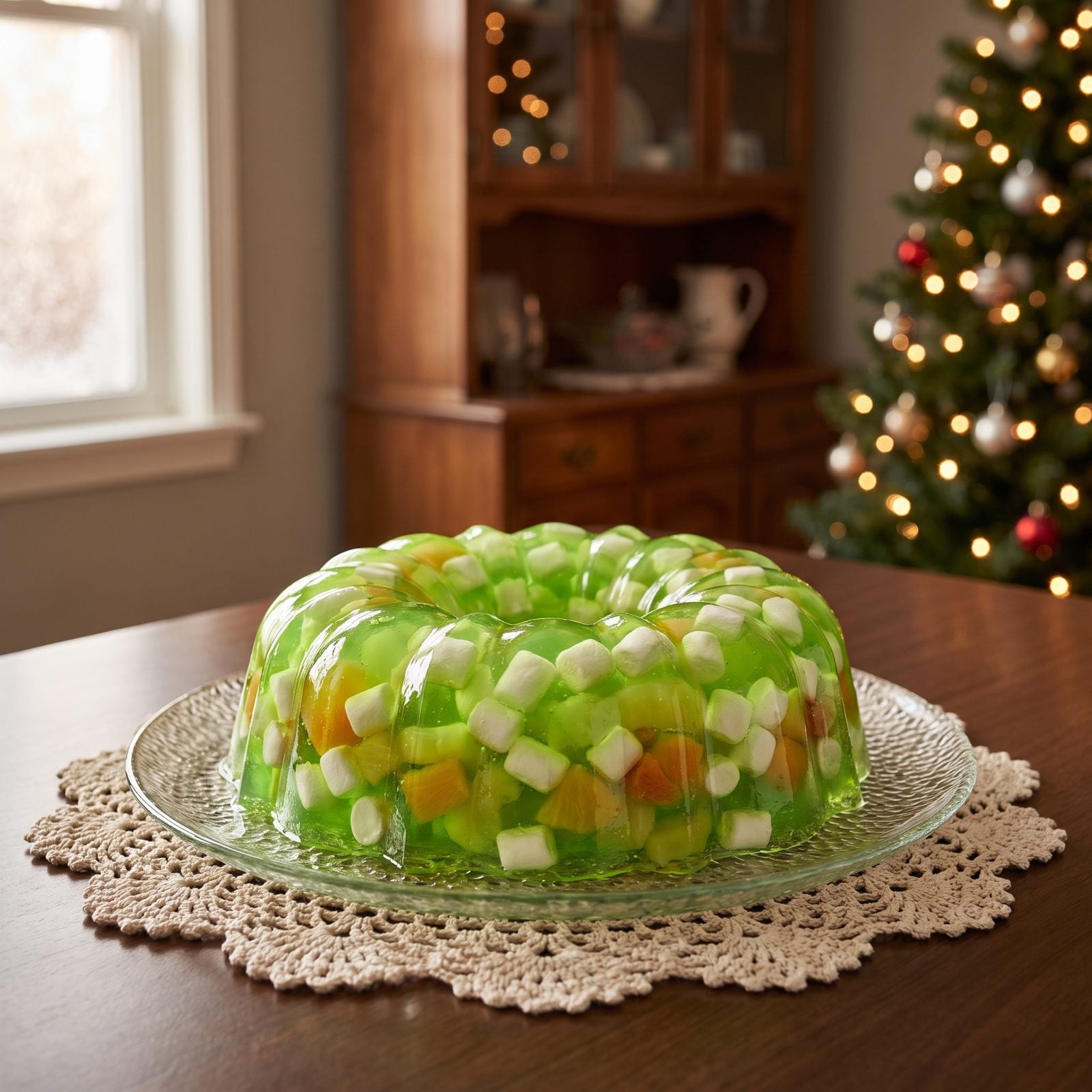 The Gelatin Salad Trembling in Its Metal Ring Mold