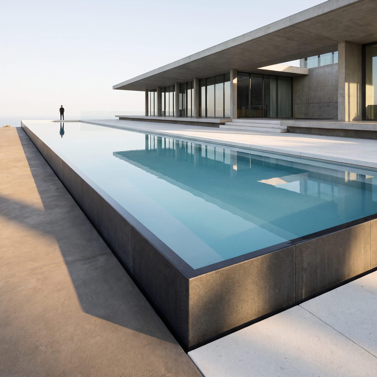 A Geometric Pool That Finishes the Architect's Sentence