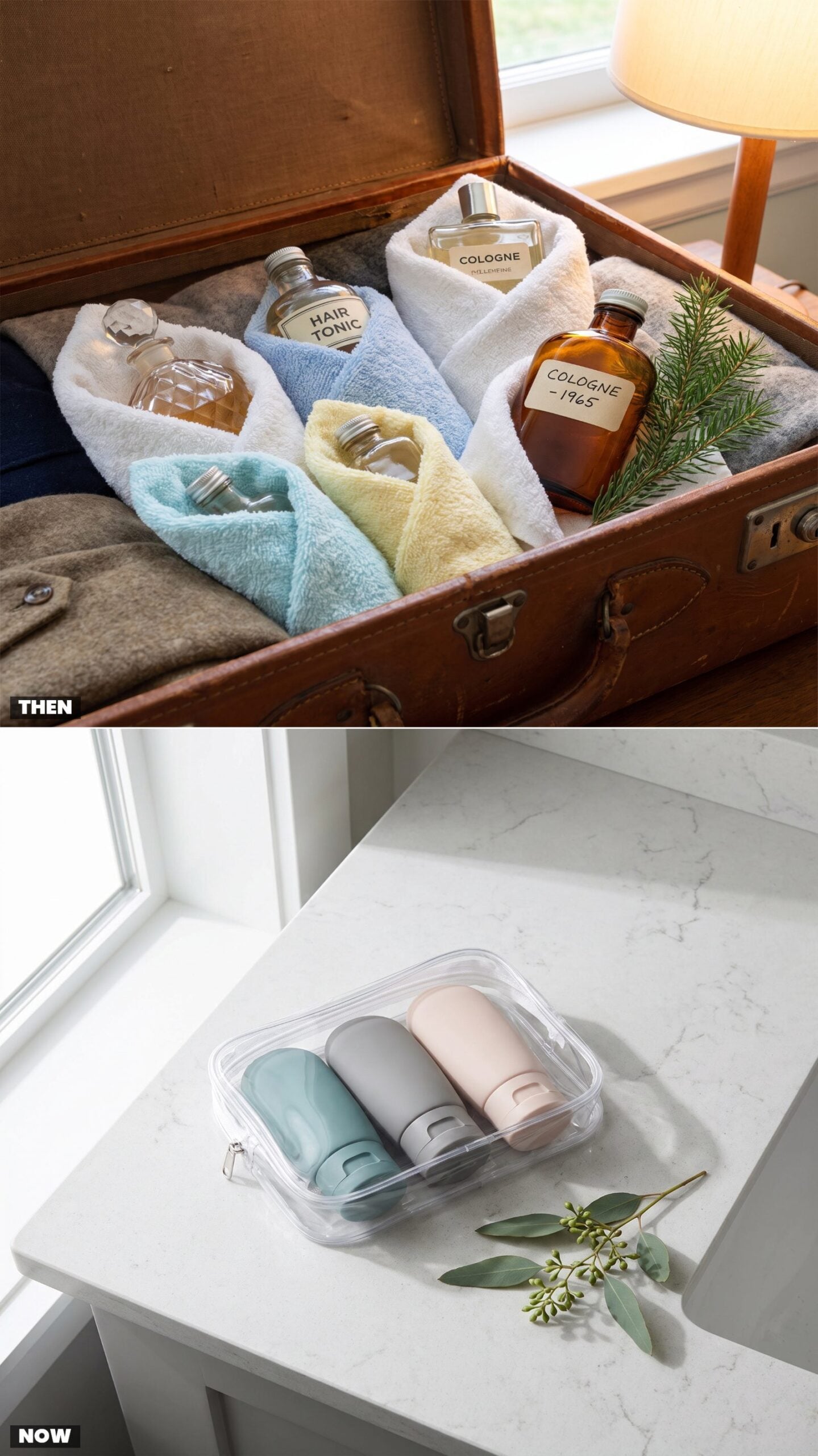 Glass Bottles in Washcloths vs. Refillable Silicone Bottles