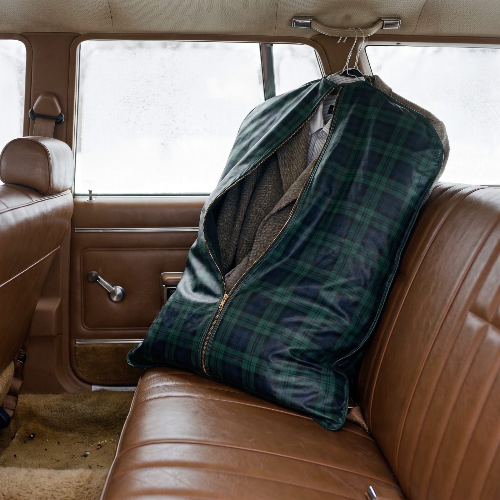 The Hanging Garment Bag Packed With Everyone's Church Clothes