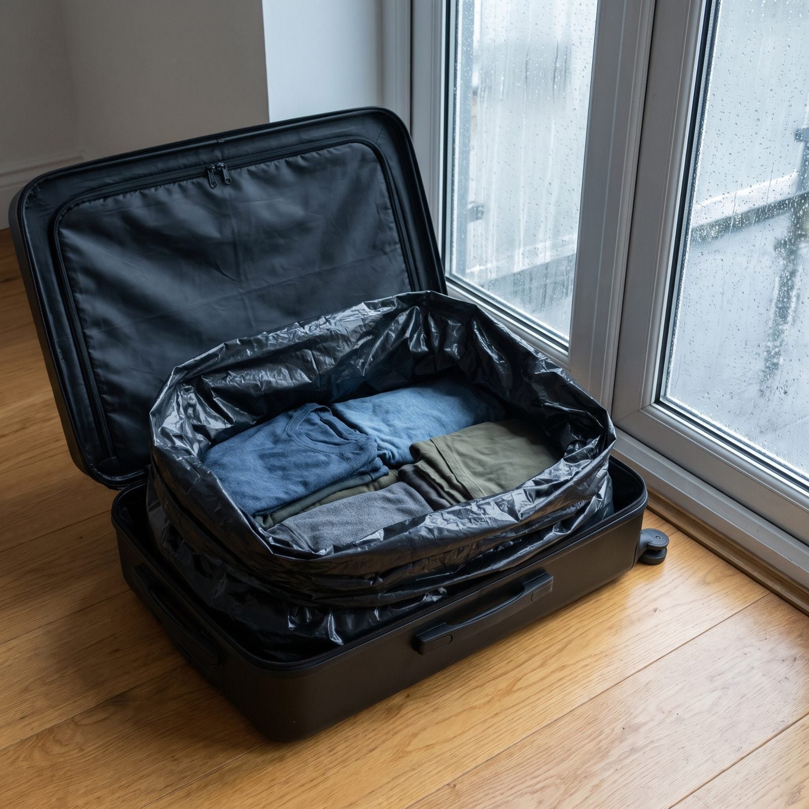 A Heavy-Duty Contractor Bag for Waterproofing Your Whole Suitcase