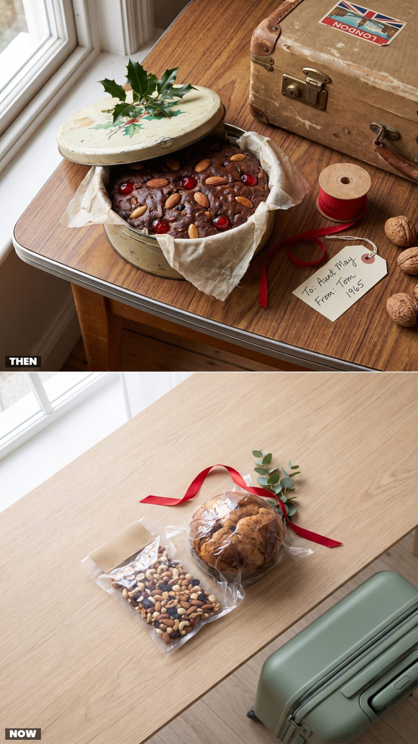 Homemade Fruitcake in a Tin vs. the Vacuum-Sealed Food Gift