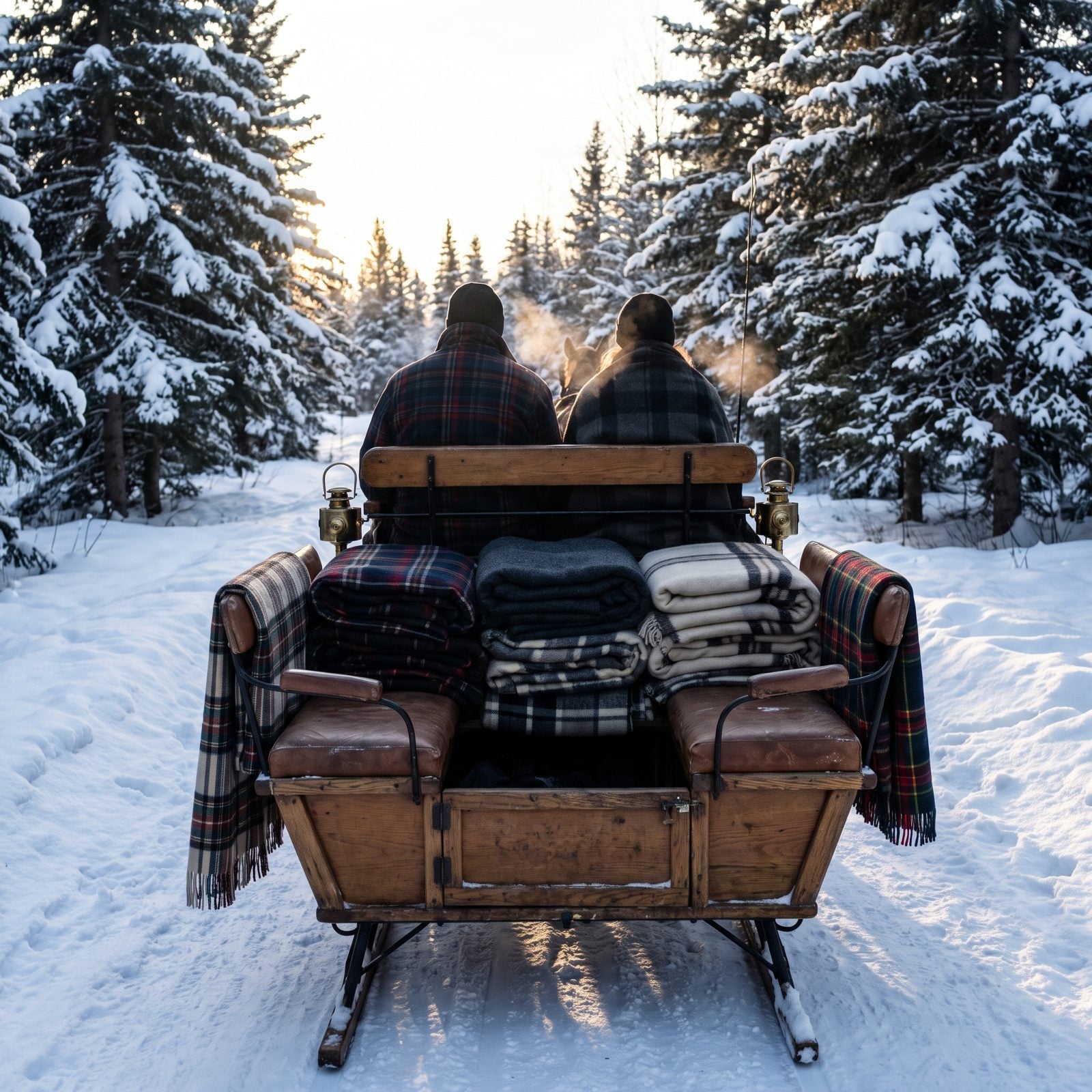 A Horse-Drawn Sleigh Ride With Warm Lap Robes