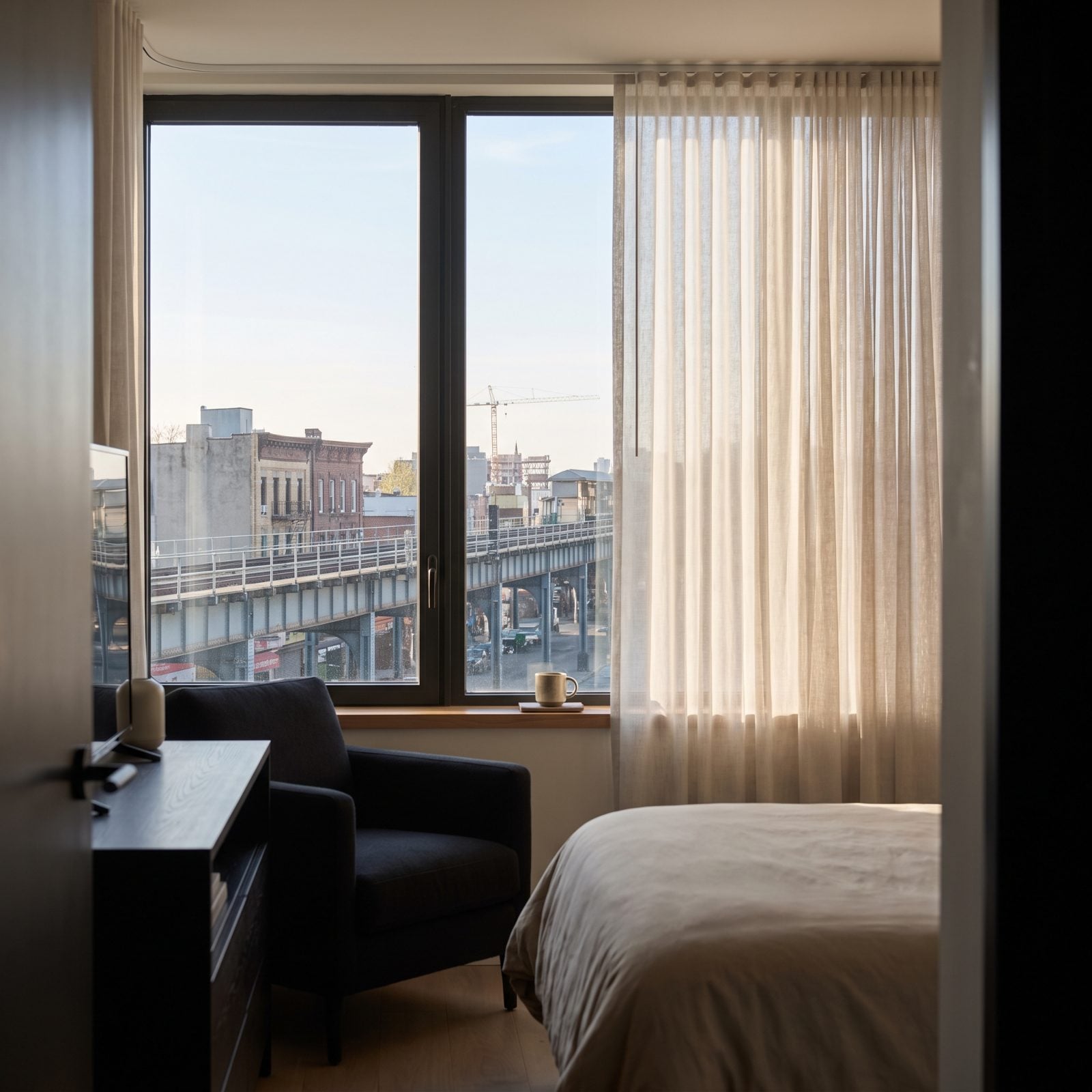 The Hotel Sits Beside a Nightclub, Rail Line, or Major Construction Site