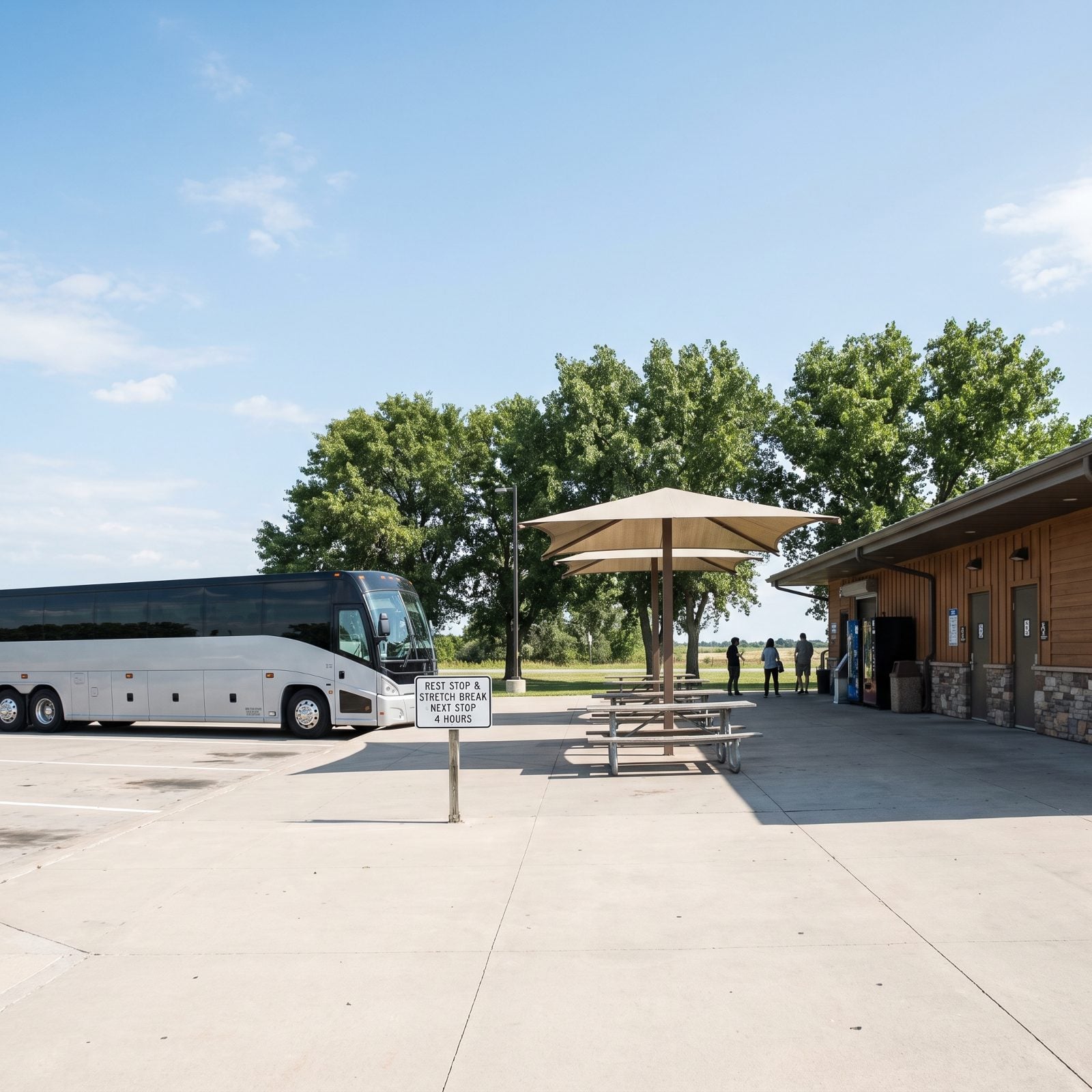 How Often Will the Bus Stop for Restroom and Stretch Breaks?