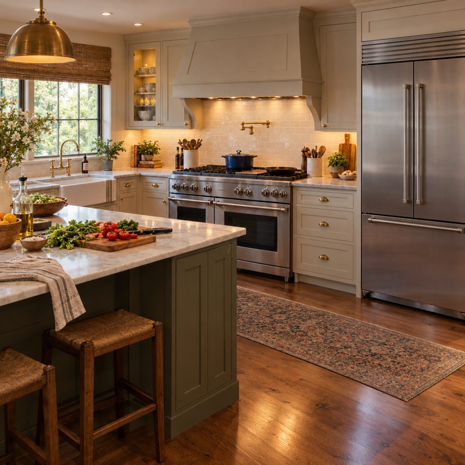 The Kitchen Has Full-Size Appliances