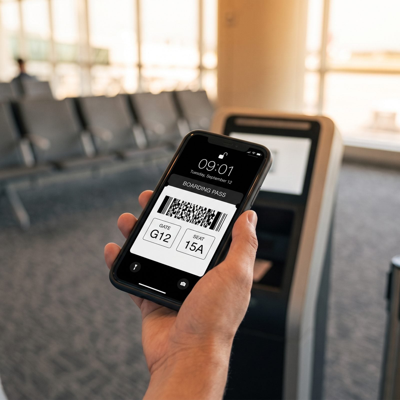 Make the Boarding Pass Your Phone's Lock Screen