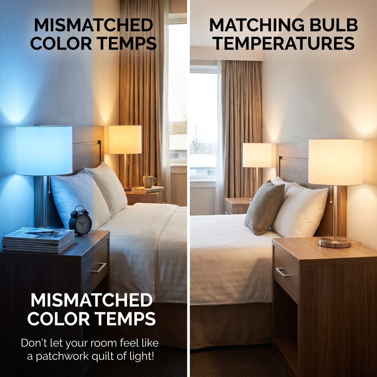 Matching Bulb Temperatures, No Patchwork of Color