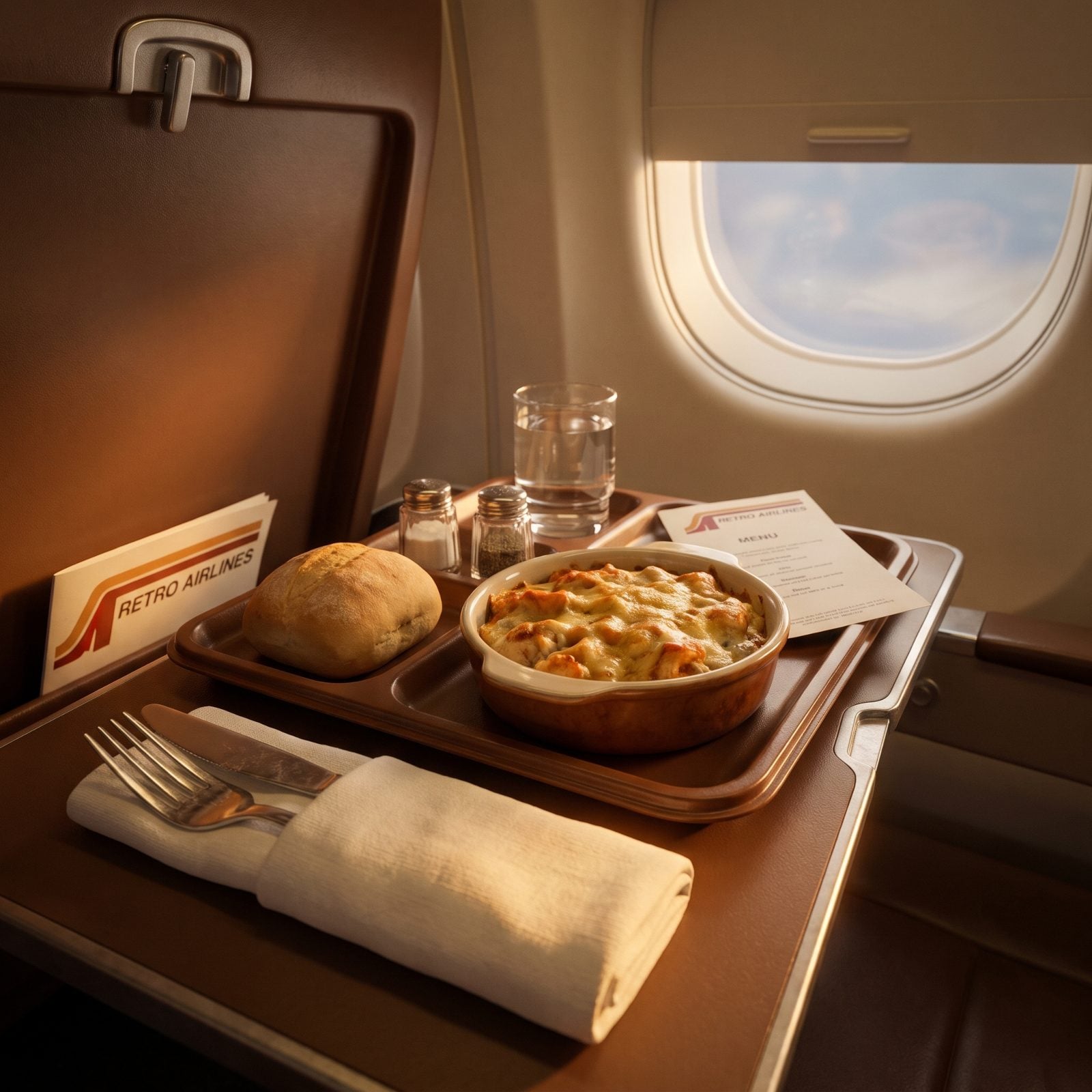 Metal Cutlery Served With In-Flight Meals