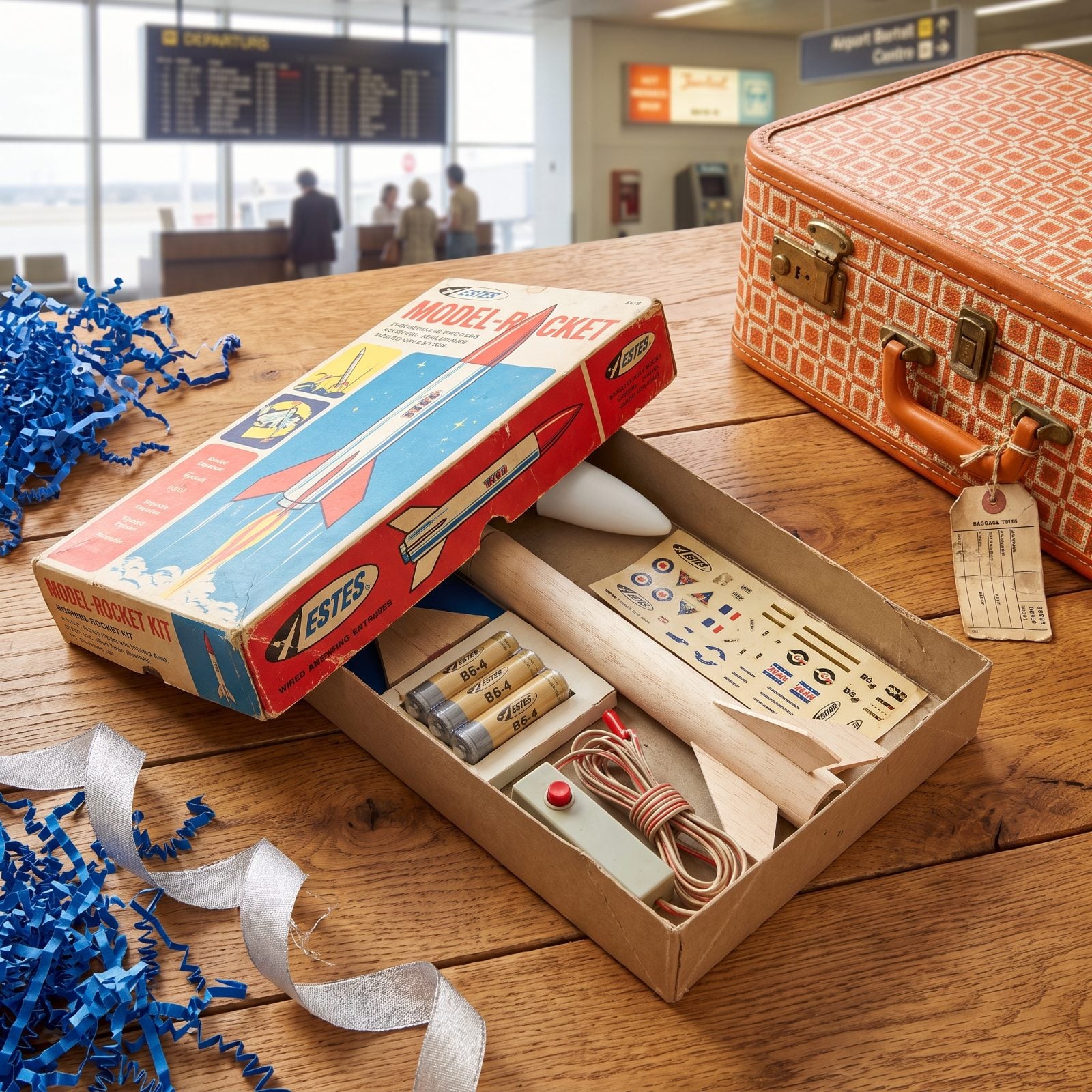 A Model-Rocket Kit With Solid-Fuel Engines