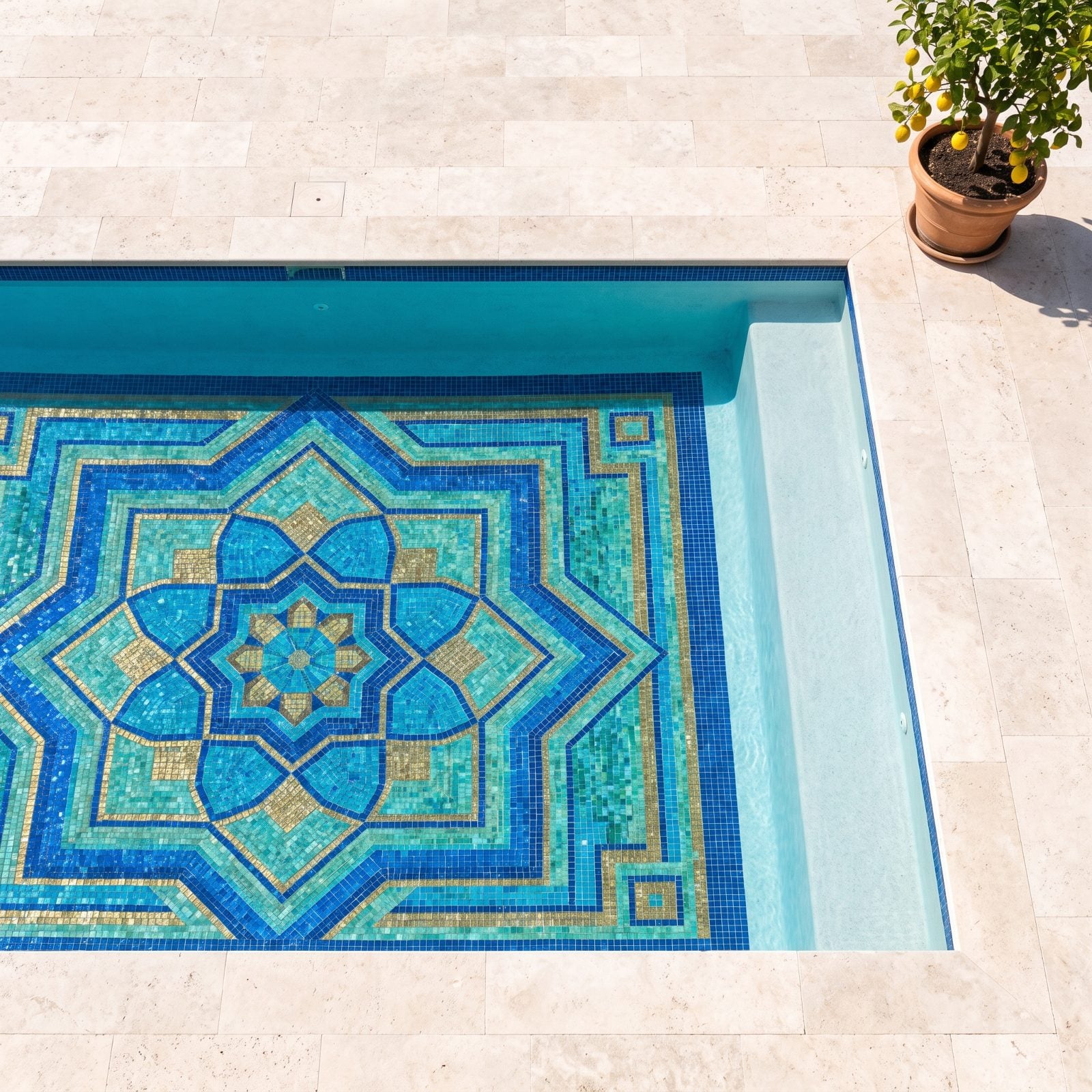 A Mosaic Floor You Can Read Through the Water