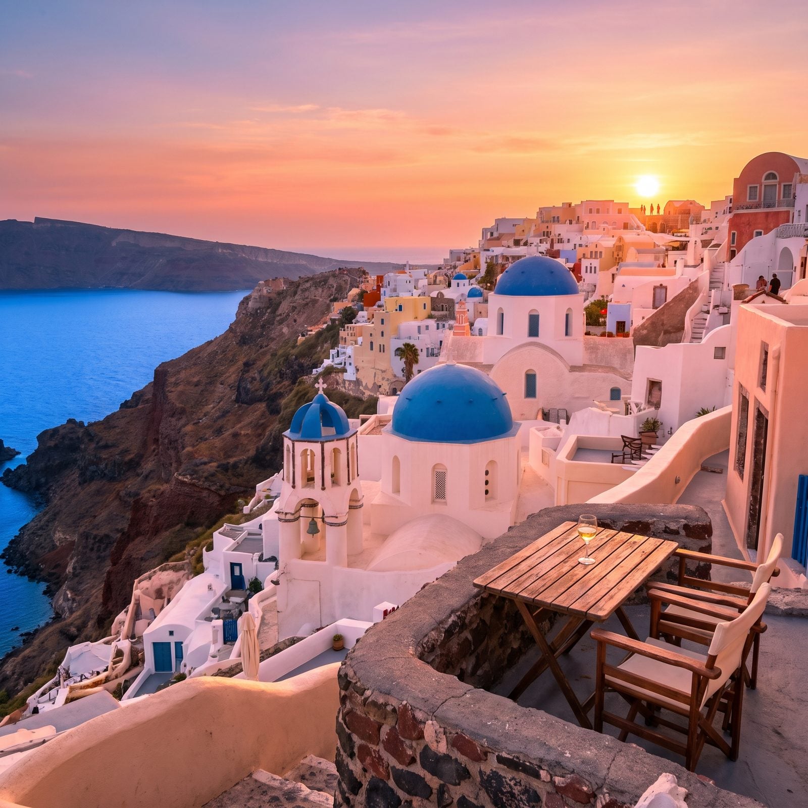 One Perfect Santorini Sunset Erases the Airport Meltdown