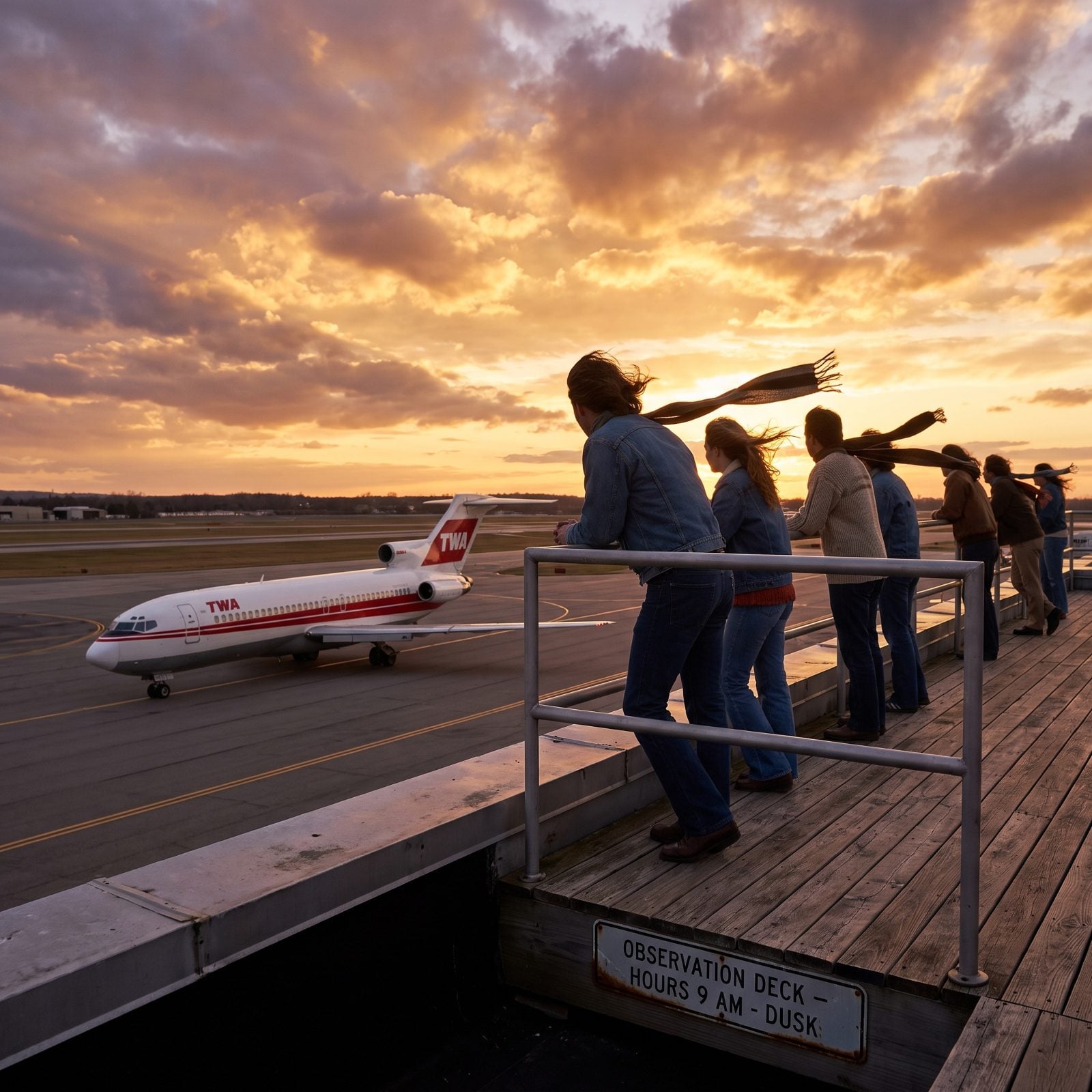 Open Observation Decks Overlooking the Runways