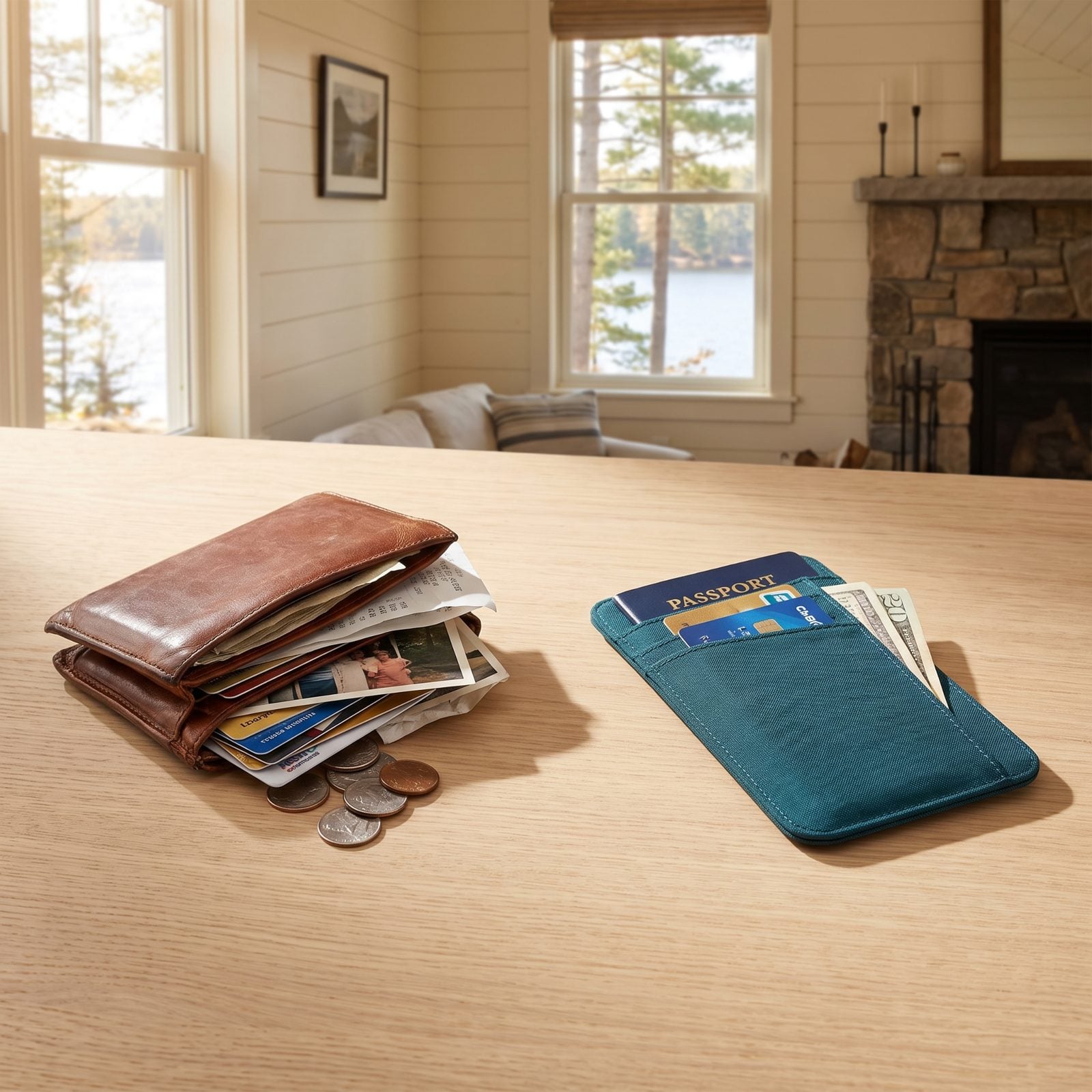 The Overstuffed Wallet Trades Down to a Slim RFID Travel Wallet