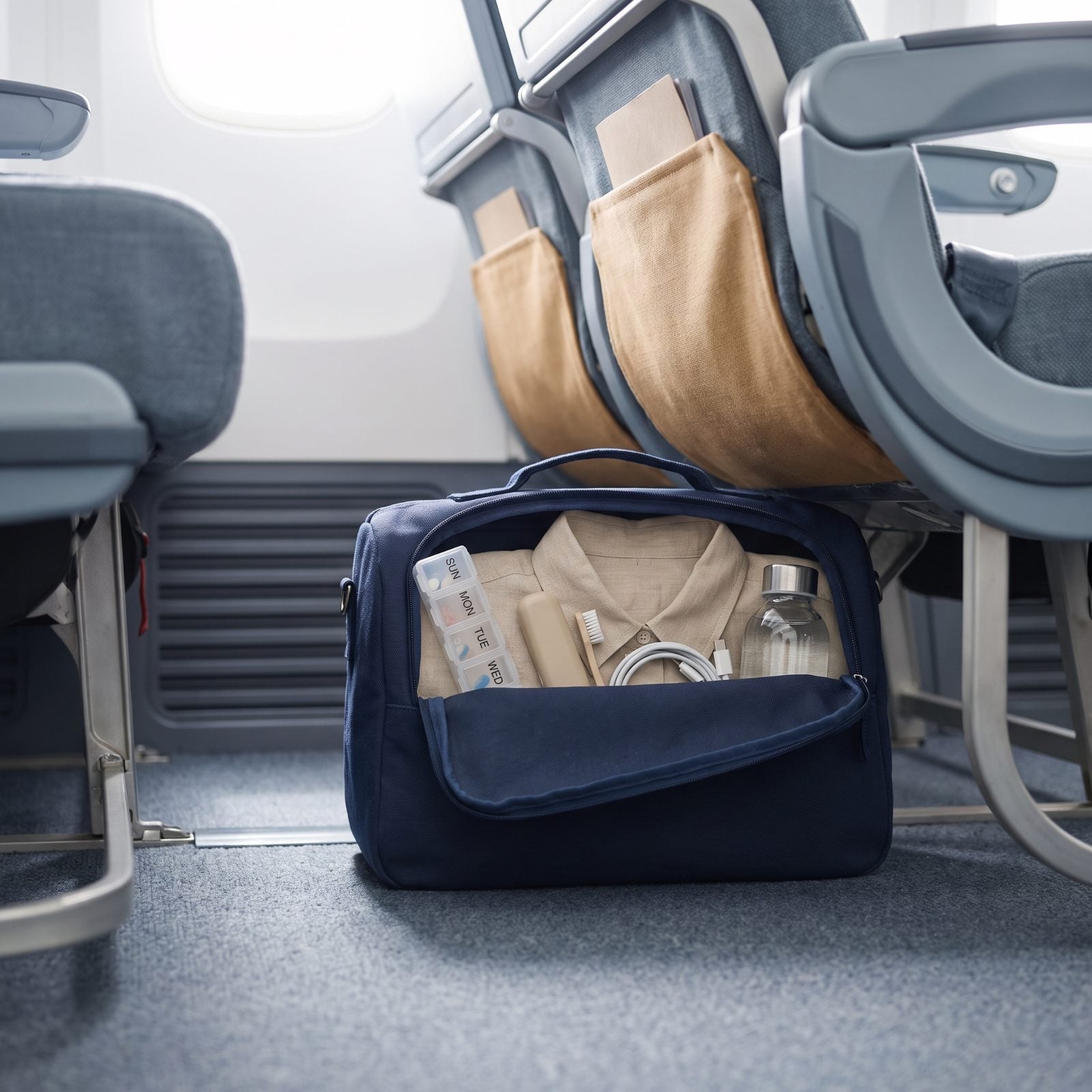 Pack a Full Day's Essentials Under the Seat in Front of You