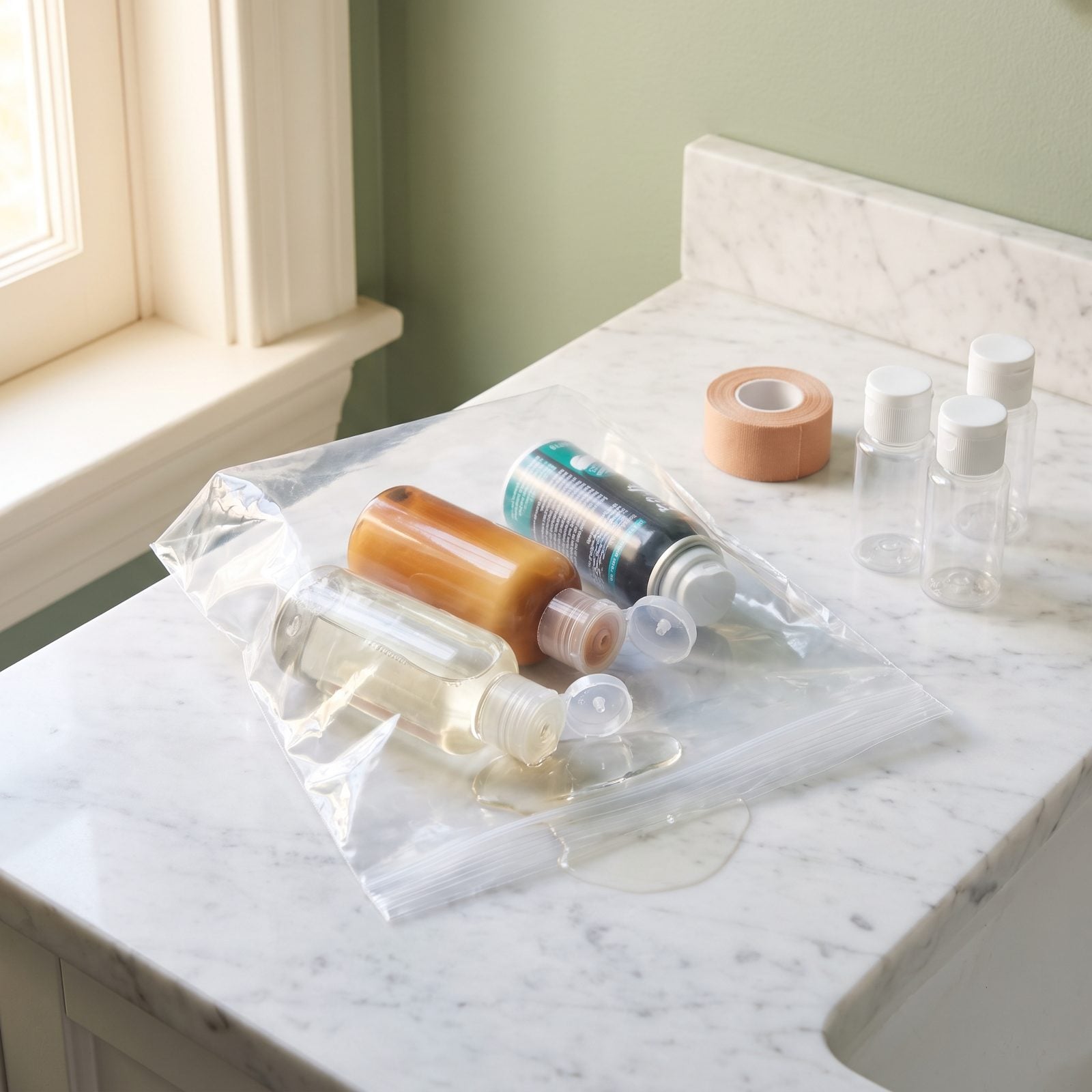 Packing Toiletries Without Tight Caps or Leakproof Seals