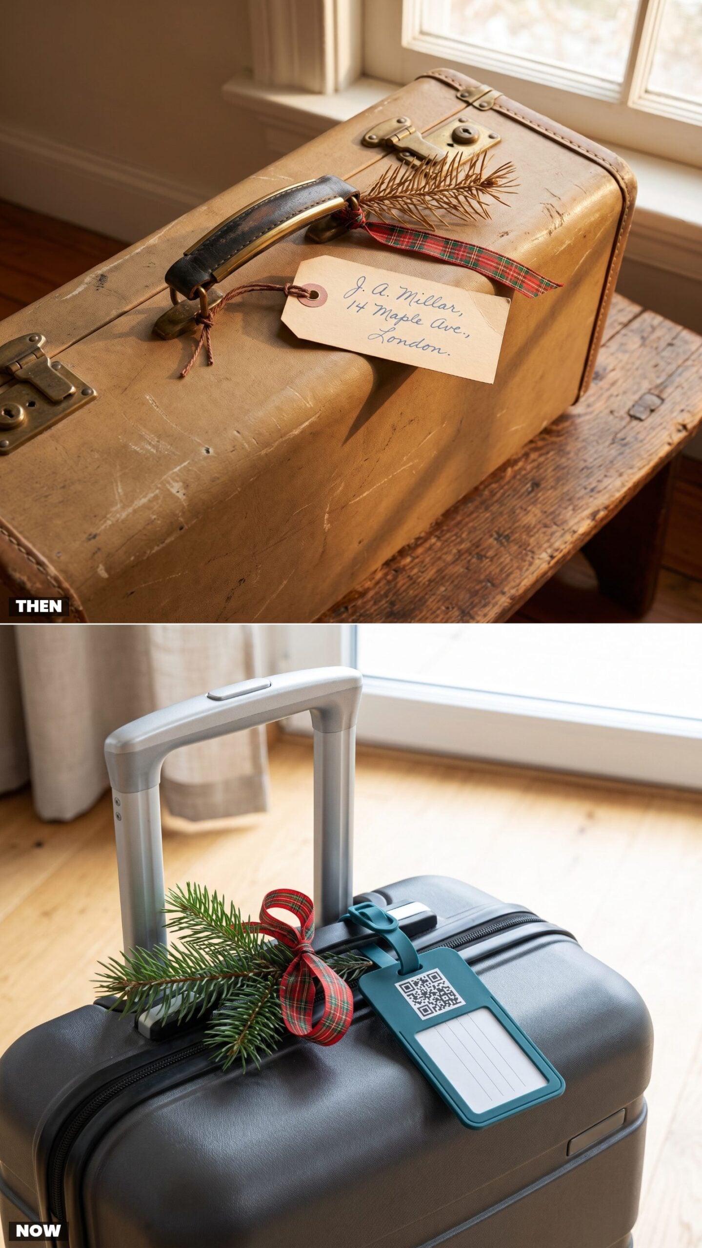 The Paper Address Label on a String vs. the Scannable QR Tag