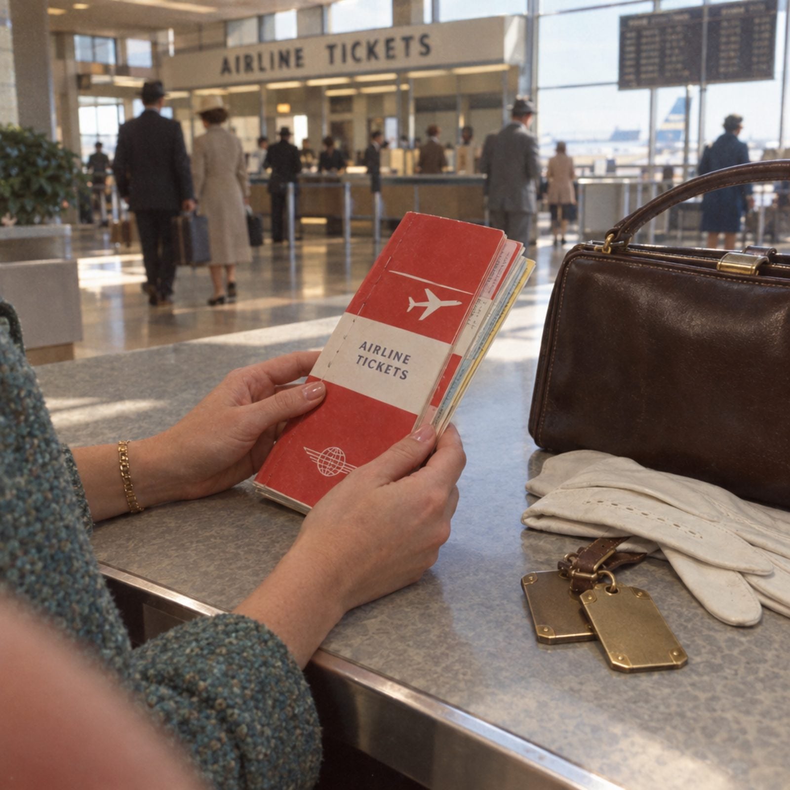 Paper Airline Tickets With Carbon-Copy Coupons